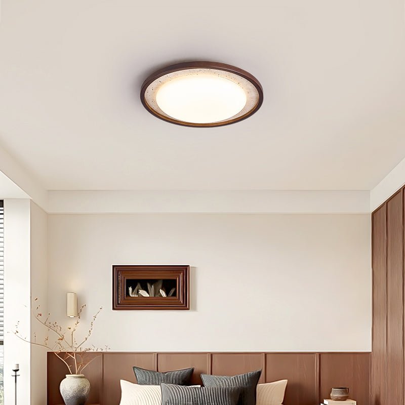 Travertine Wood Ceiling Light - Vakkerlight