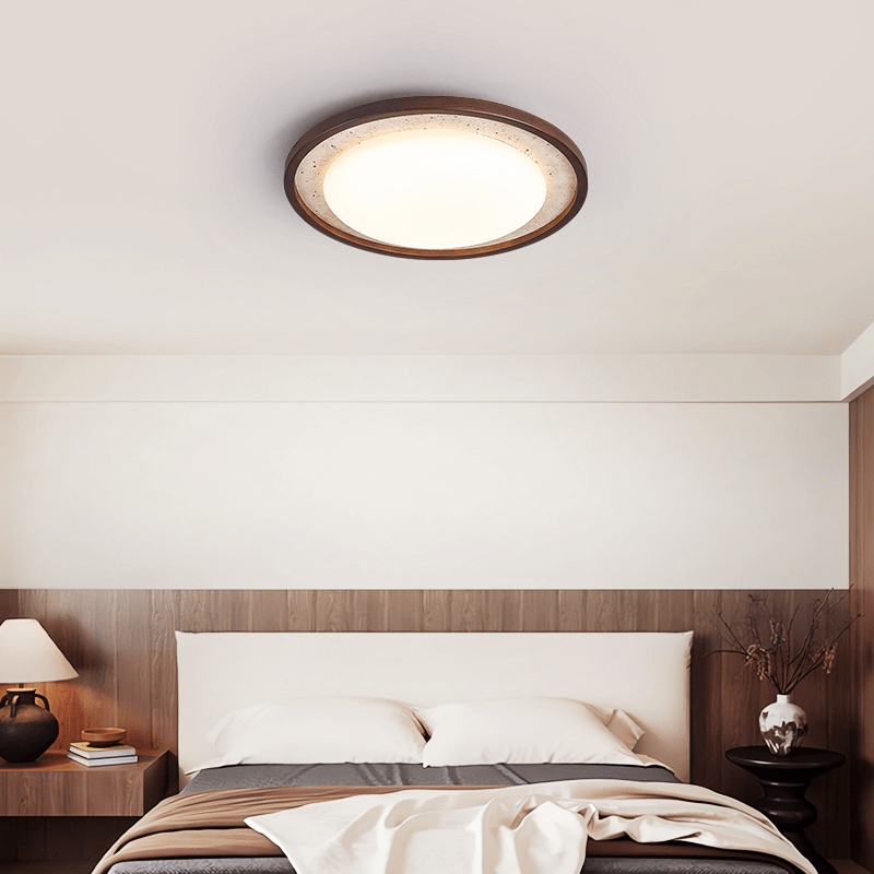 Travertine Wood Ceiling Light - Vakkerlight