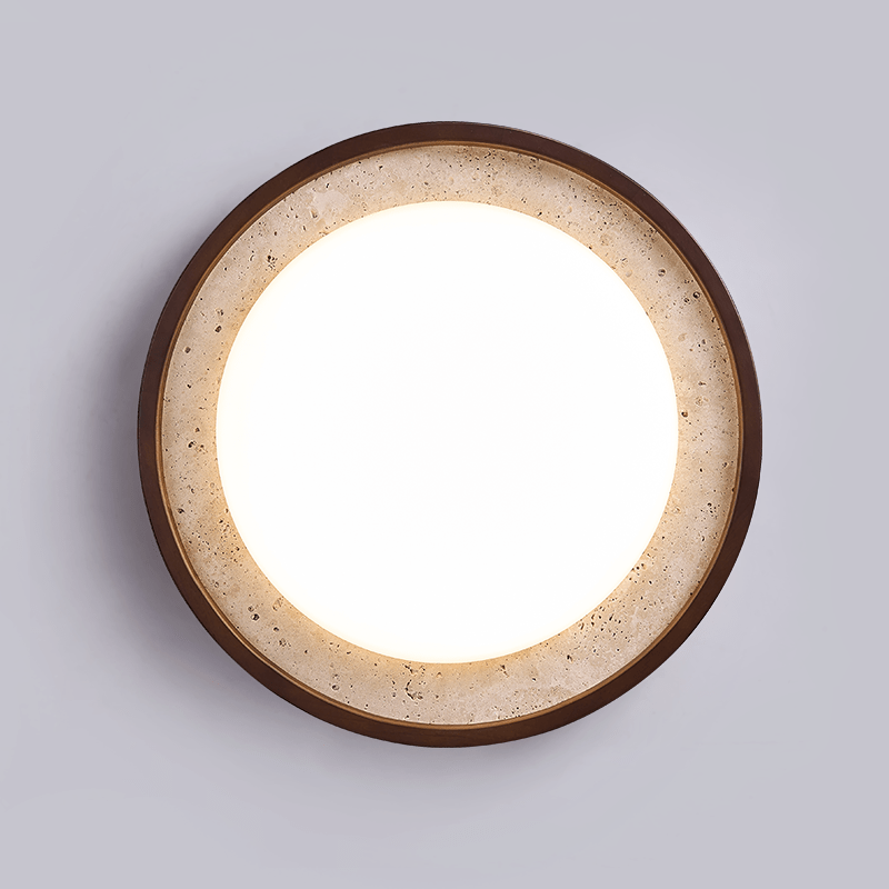 Travertine Wood Ceiling Light - Vakkerlight