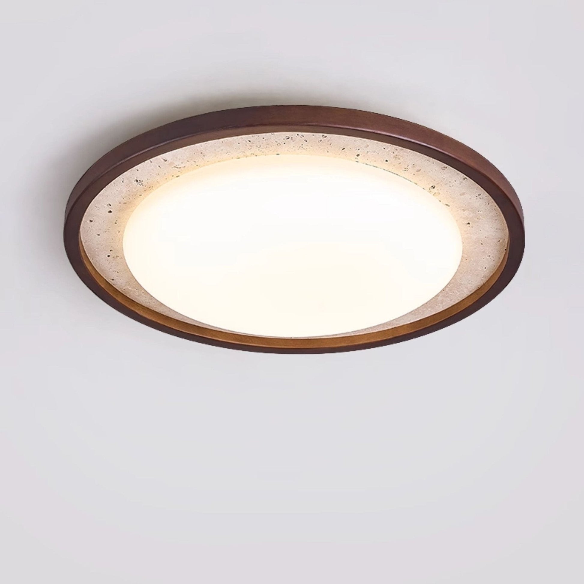 Travertine Wood Ceiling Light - Vakkerlight