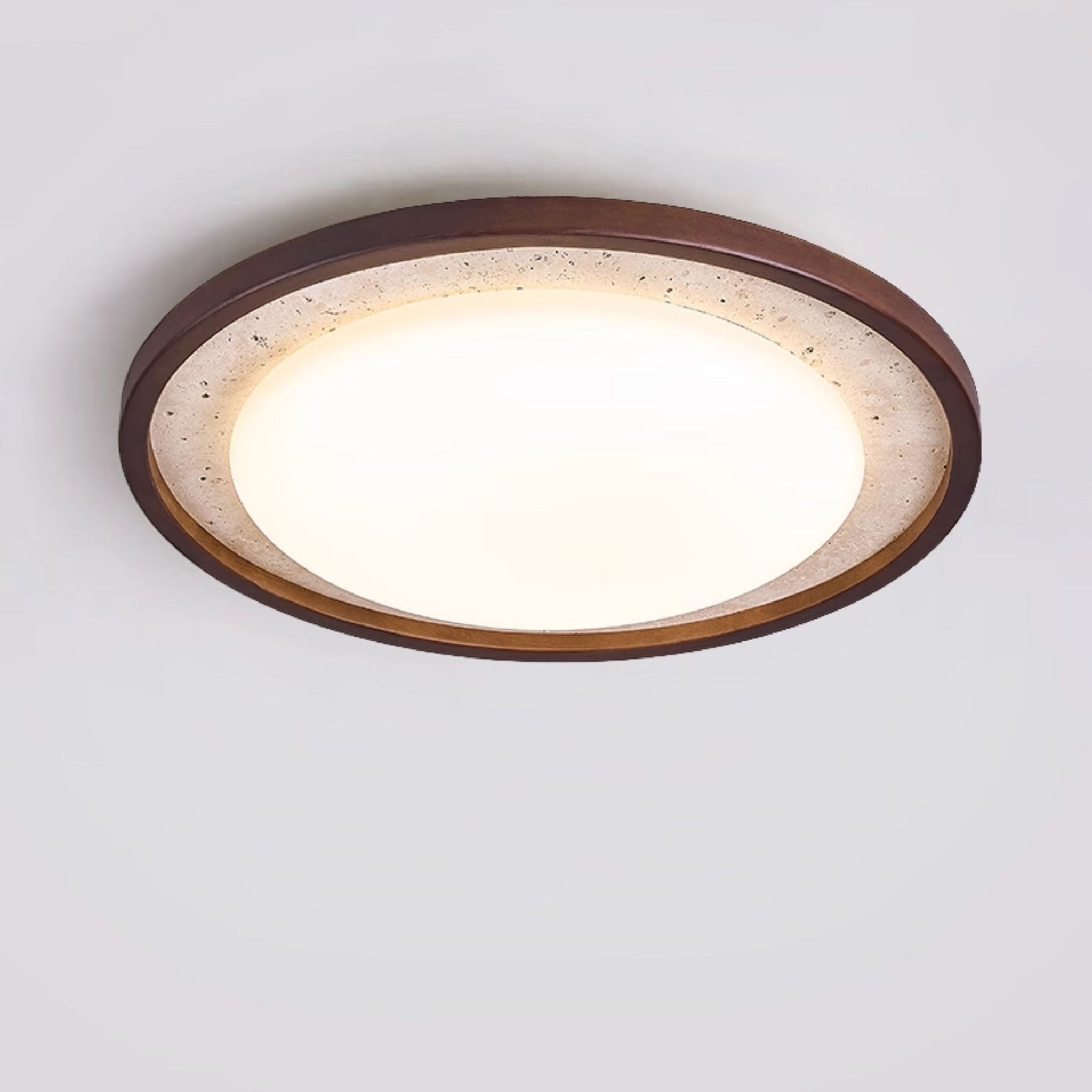 Travertine Wood Ceiling Light - Vakkerlight