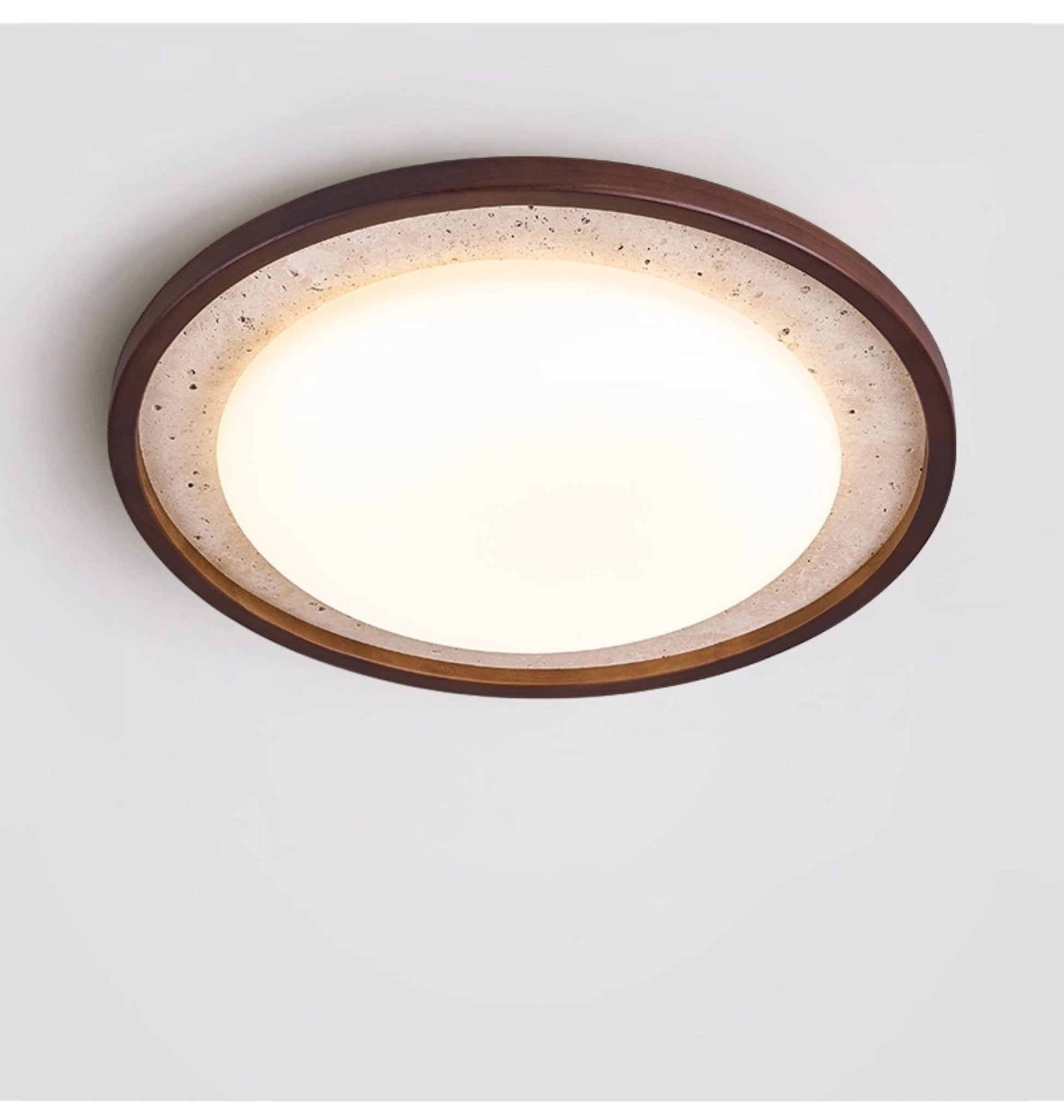 Travertine Wood Ceiling Light - Vakkerlight