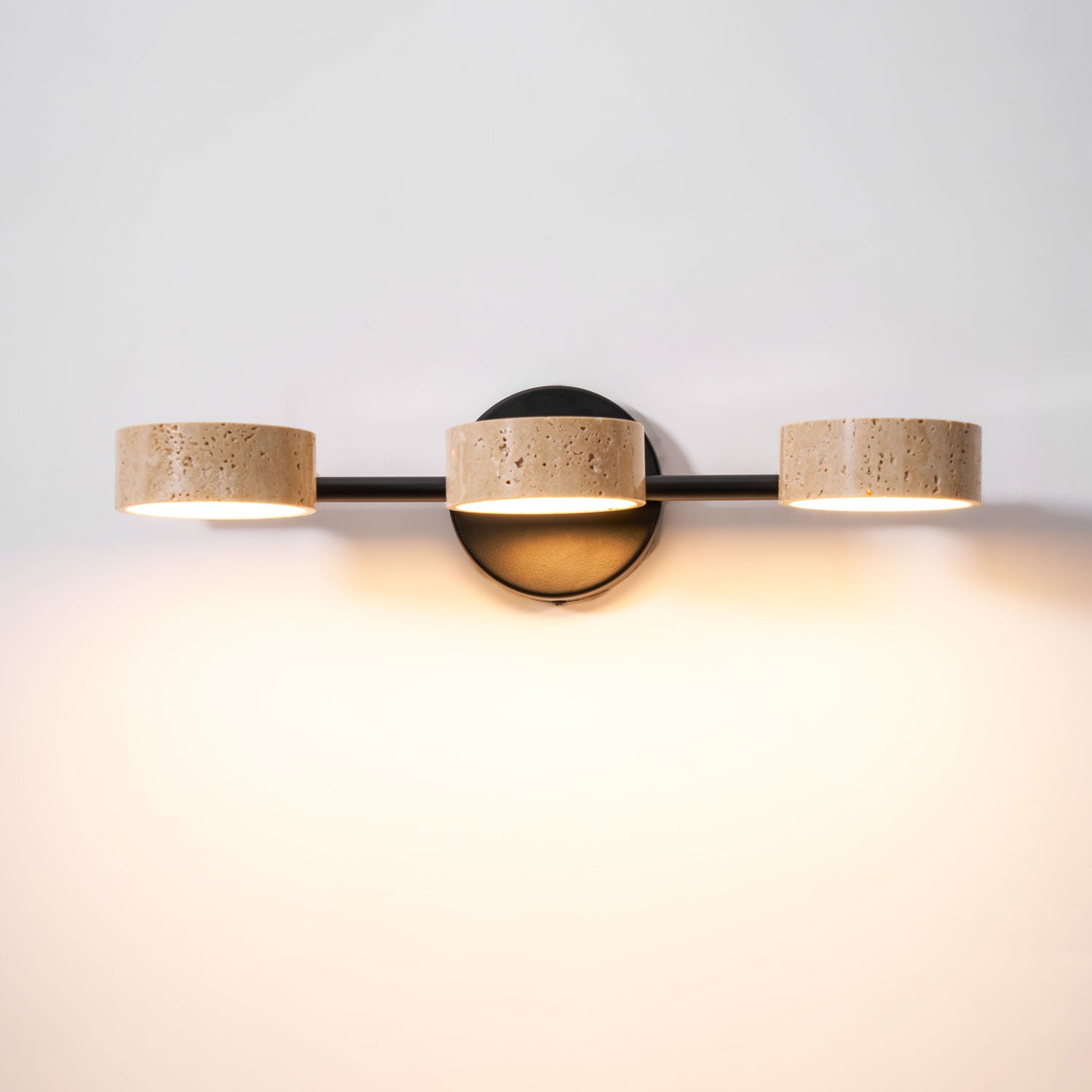 Ceshair Multi Head Travertine Vanity Light - Blowlighting