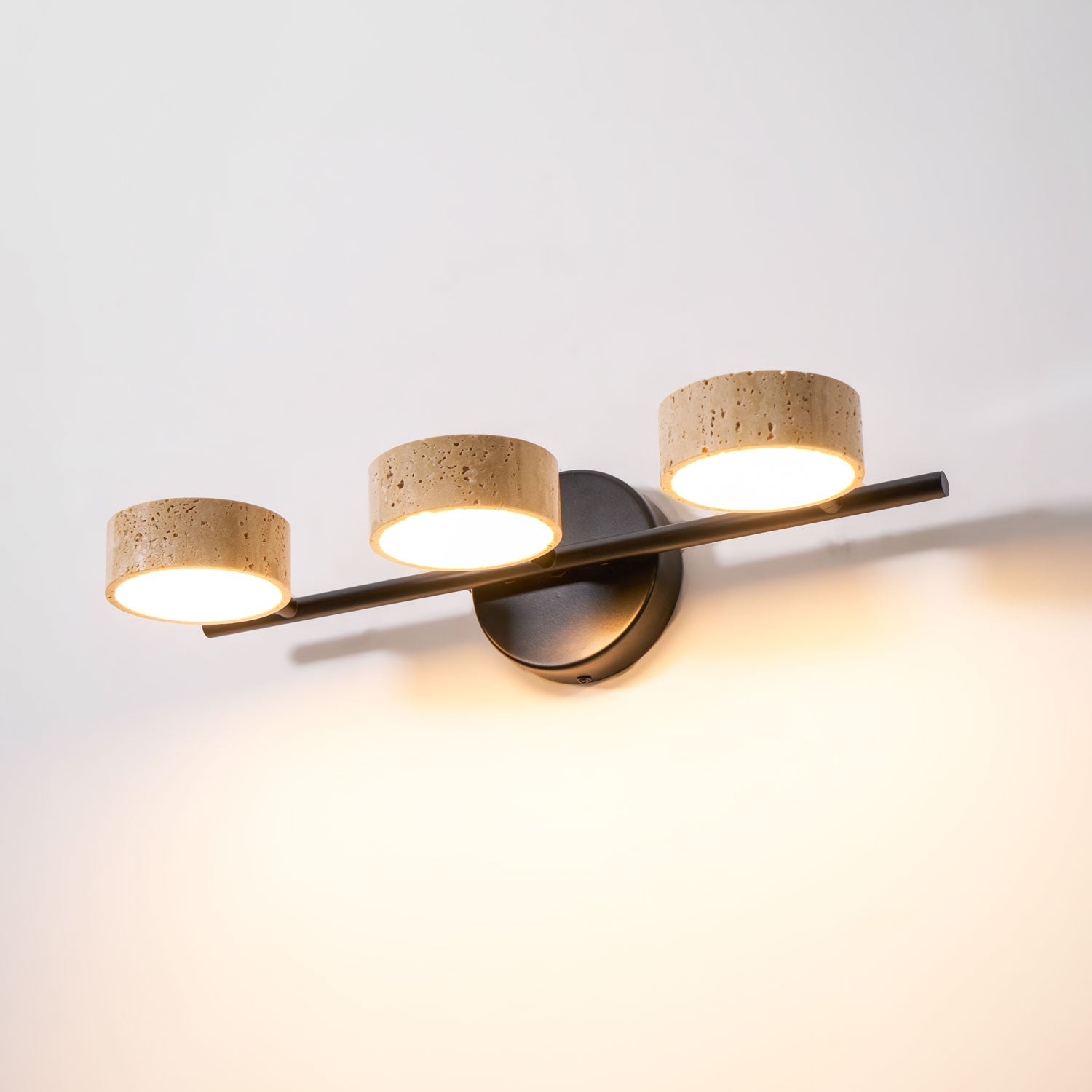 Ceshair Multi Head Travertine Vanity Light - Blowlighting
