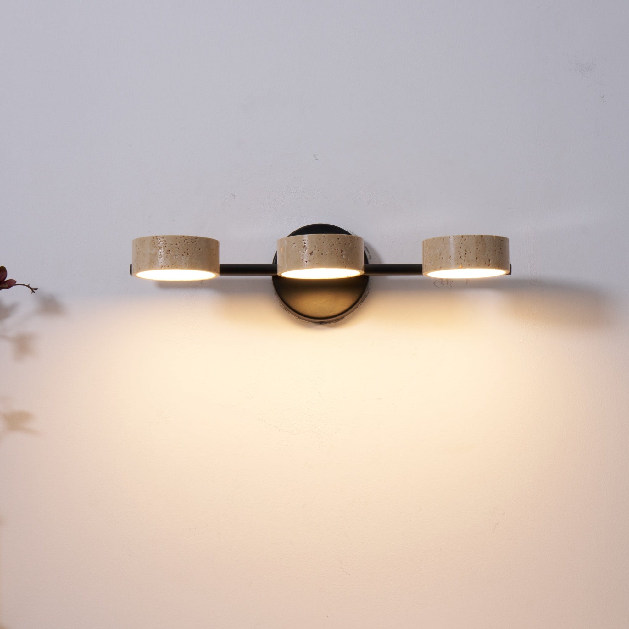 Ceshair Multi Head Travertine Vanity Light - Blowlighting
