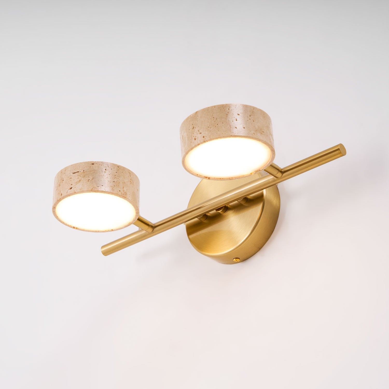 Ceshair Multi Head Travertine Vanity Light - Blowlighting