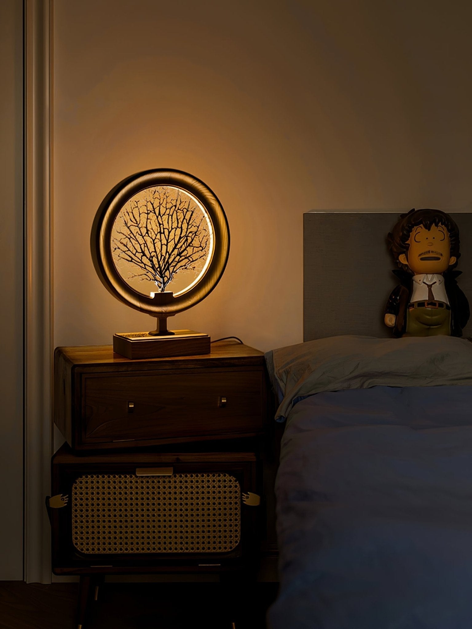 Stella Modern Wood Table Lamp - Blowlighting