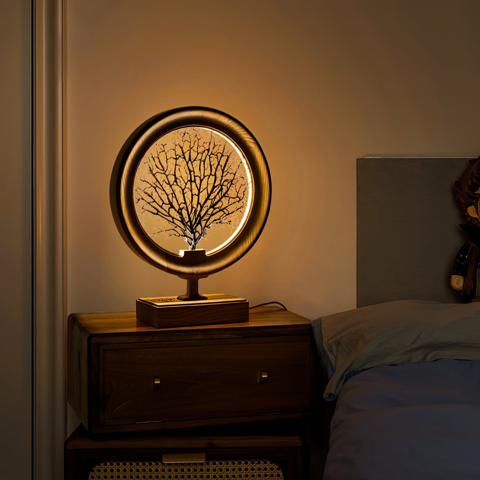 Stella Modern Wood Table Lamp - Blowlighting