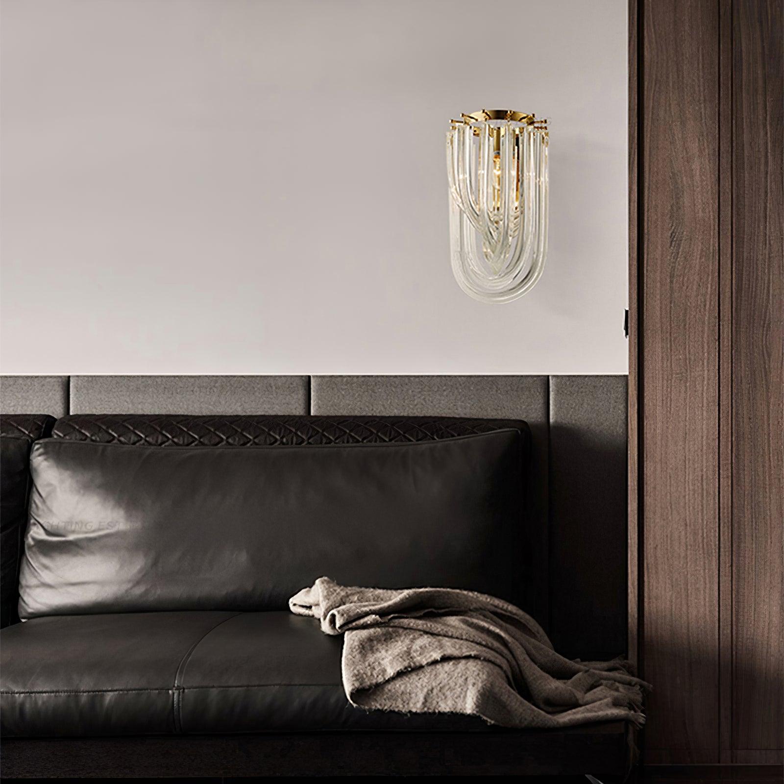 Aurora Wall Lamp Trevi Murano Glass Gold Modern Luxury - Blowlighting