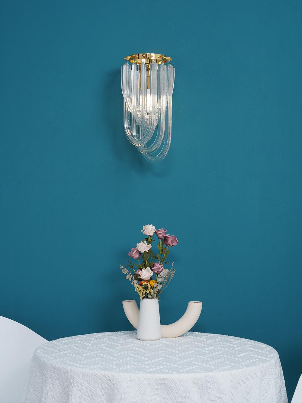 Aurora Wall Lamp Trevi Murano Glass Gold Modern Luxury - Blowlighting