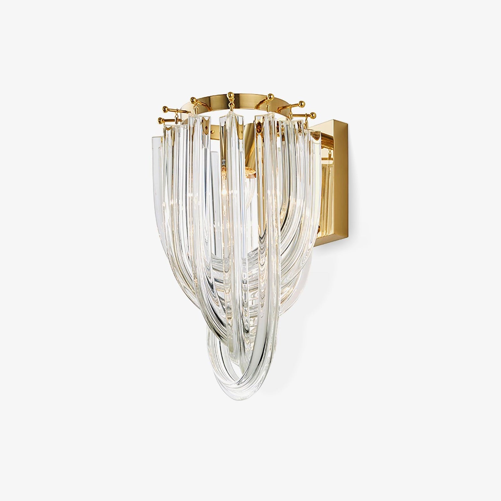 Aurora Wall Lamp Trevi Murano Glass Gold Modern Luxury - Blowlighting