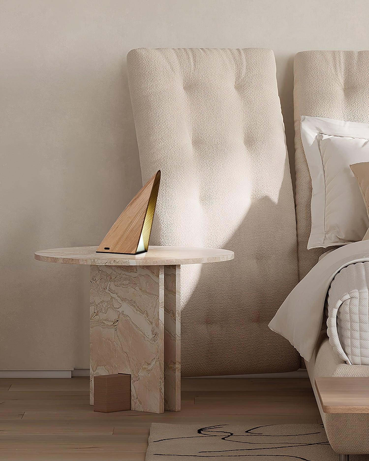 Justin Minimalist Wood Table Lamp - Blowlighting