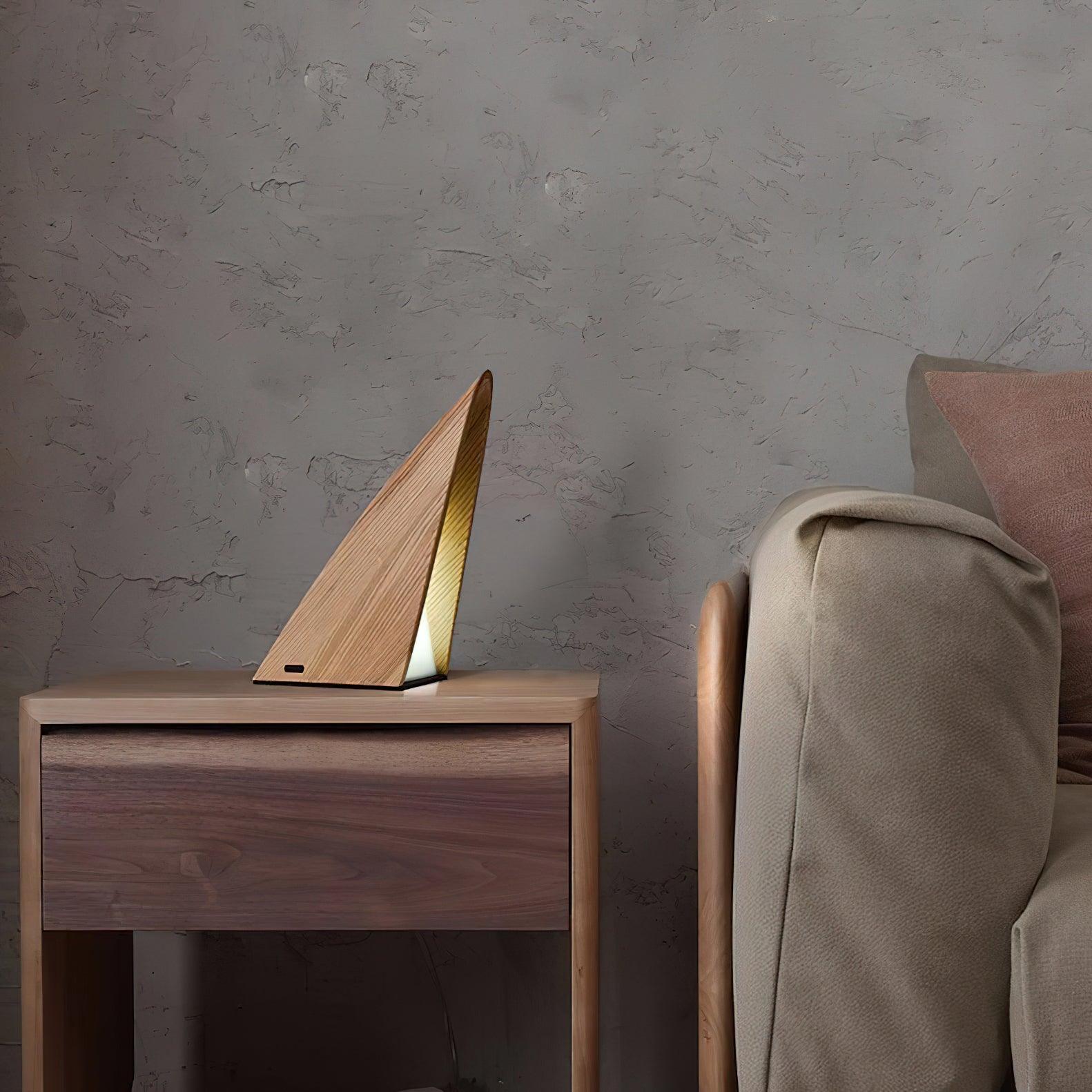 Justin Minimalist Wood Table Lamp - Blowlighting