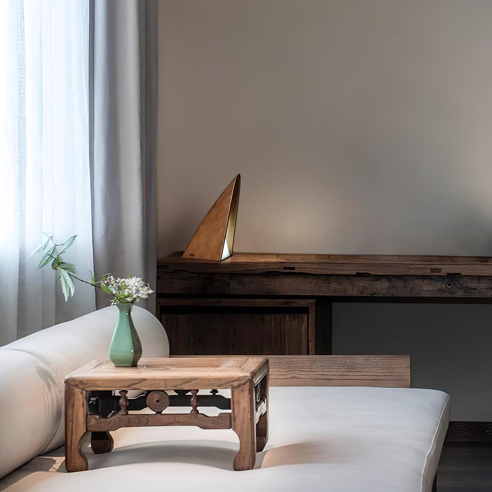 Justin Minimalist Wood Table Lamp - Blowlighting