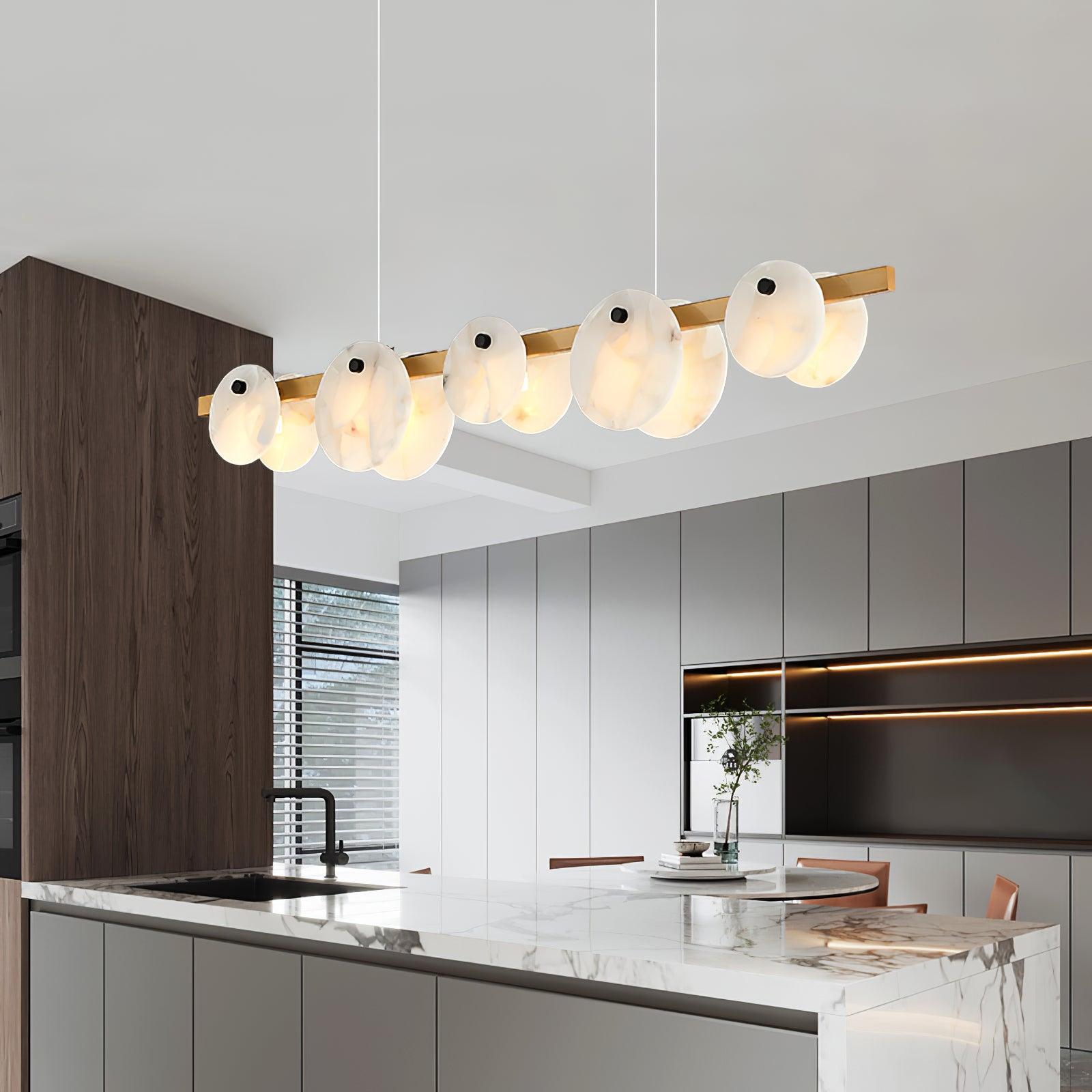 Olirel Linear Alabaster Pendant Light - Blowlighting