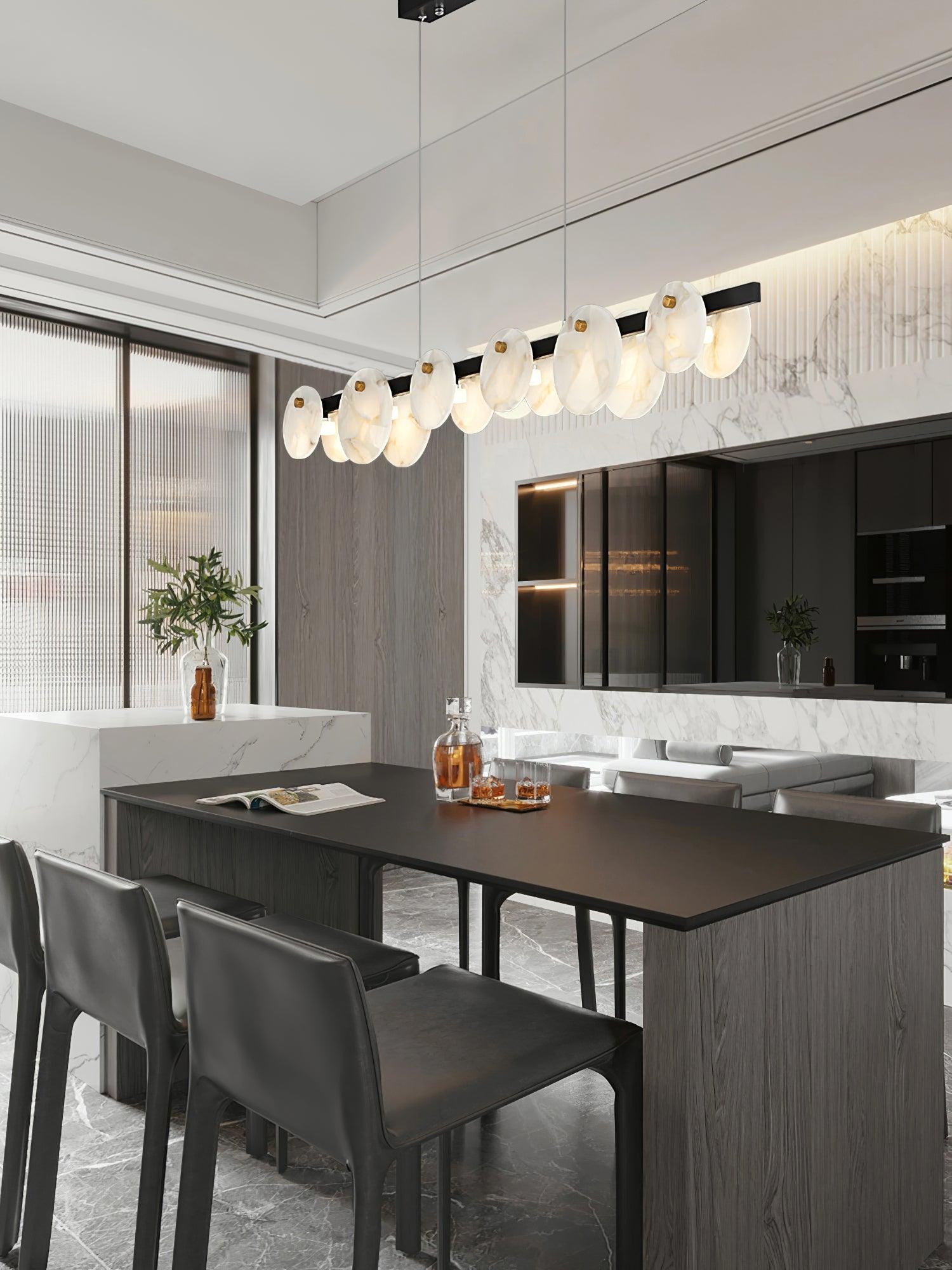 Olirel Linear Alabaster Pendant Light - Blowlighting