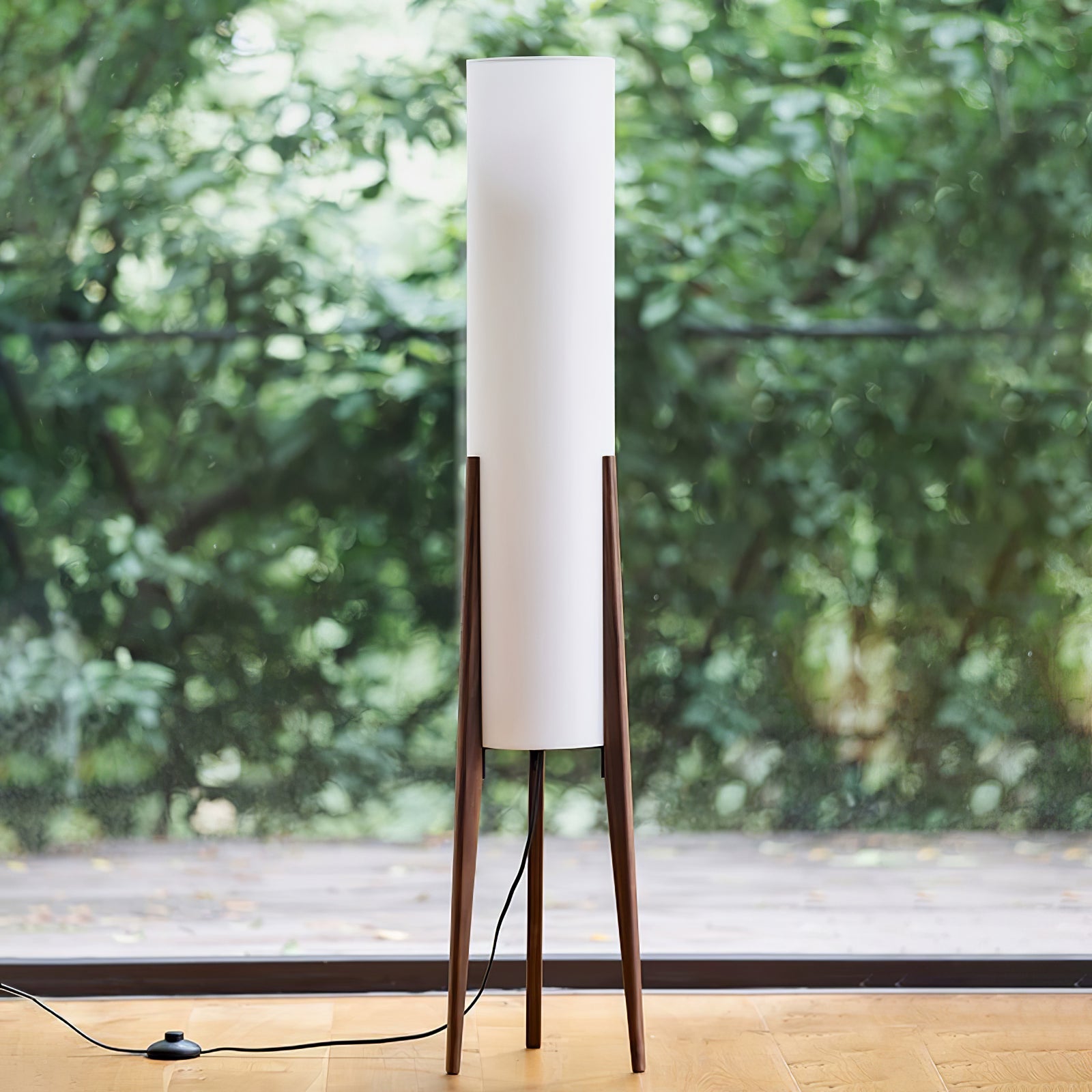 Tripod Walnut Floor Lamp - Blowlighting