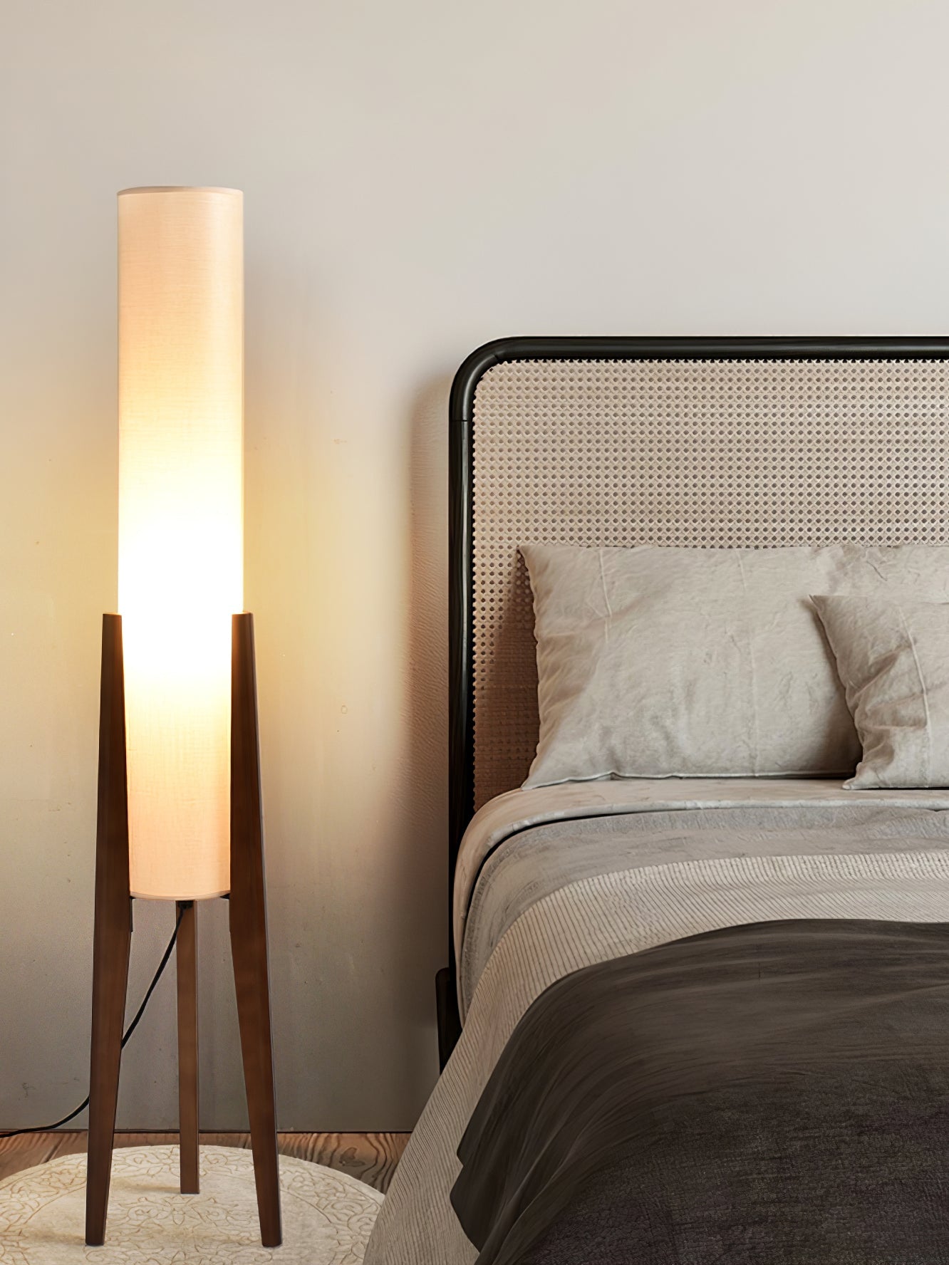 Tripod Walnut Floor Lamp - Blowlighting