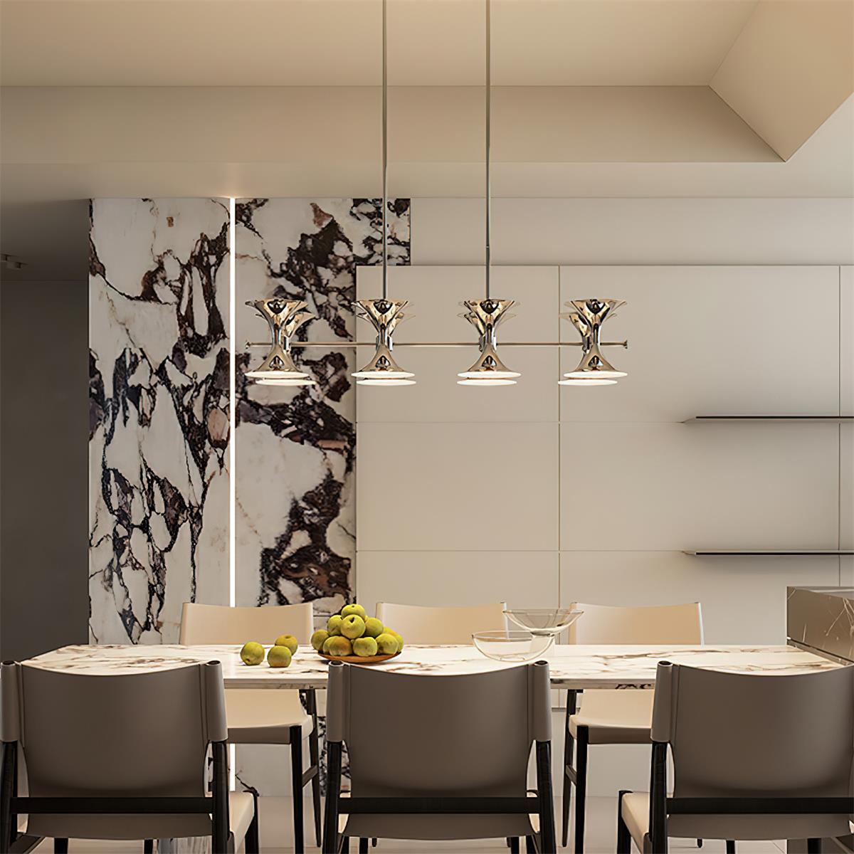 Tromelle Art Deco Metal Chandelier