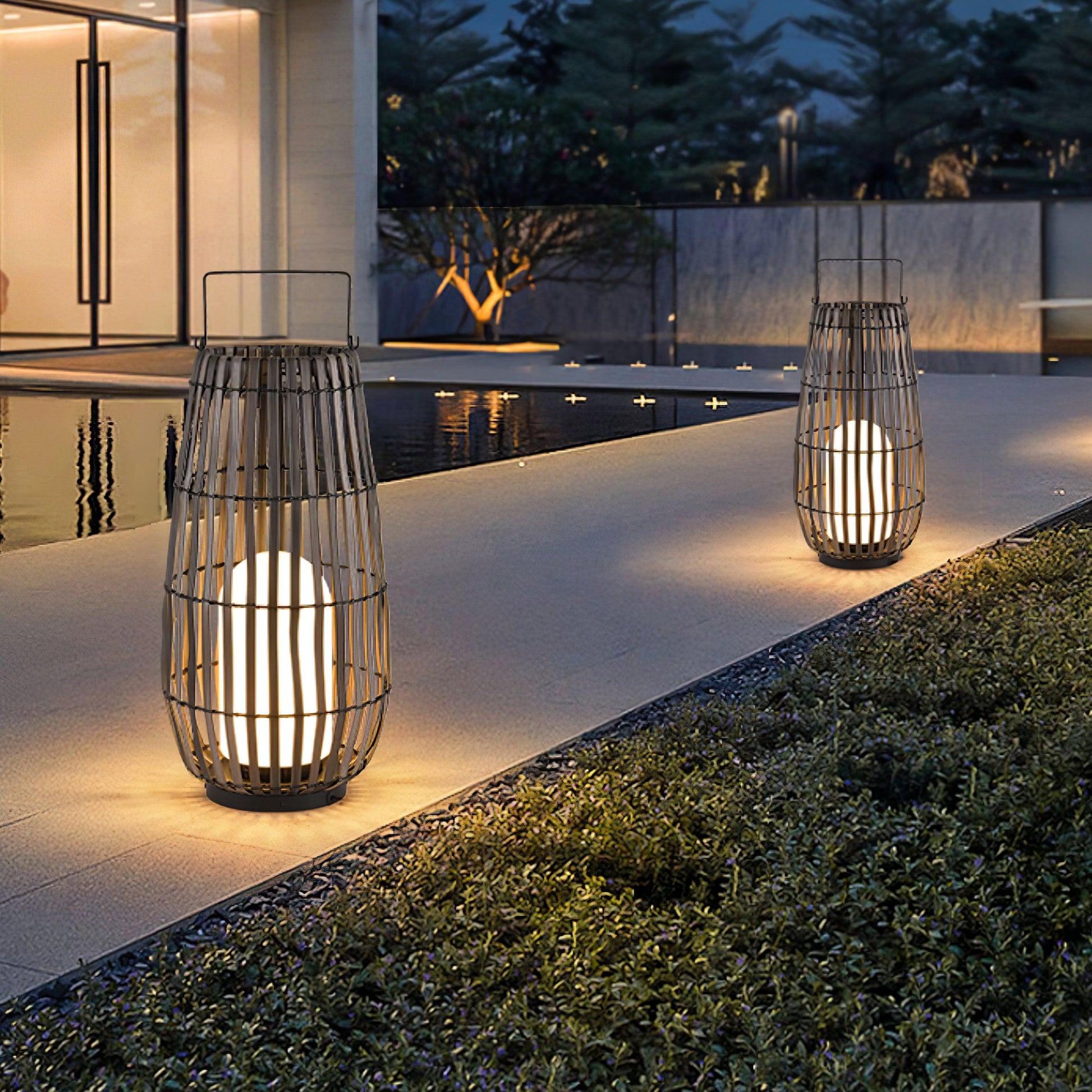 Tropic Braid Lantern Outdoor Lamp - Blowlighting