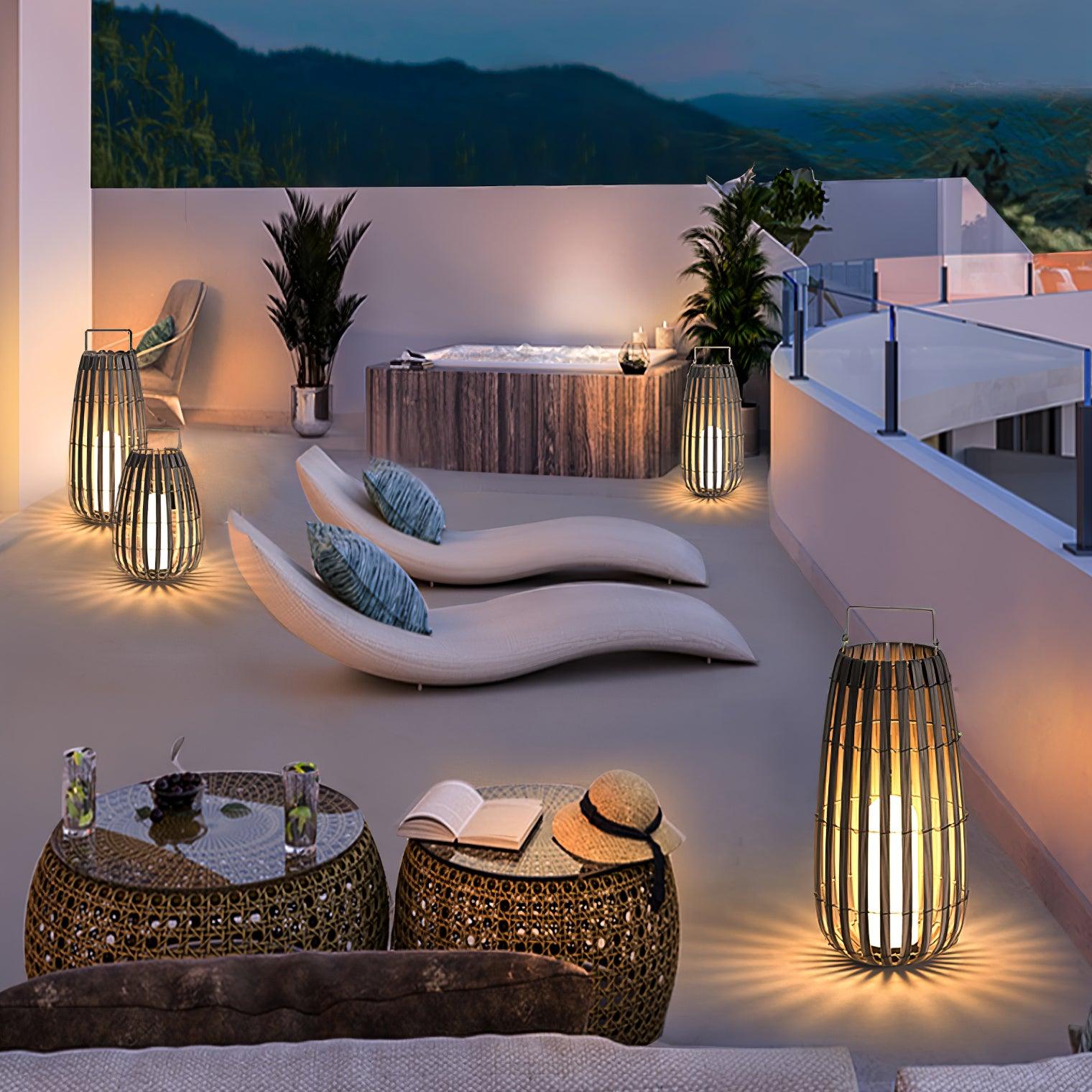 Tropic Braid Lantern Outdoor Lamp - Blowlighting