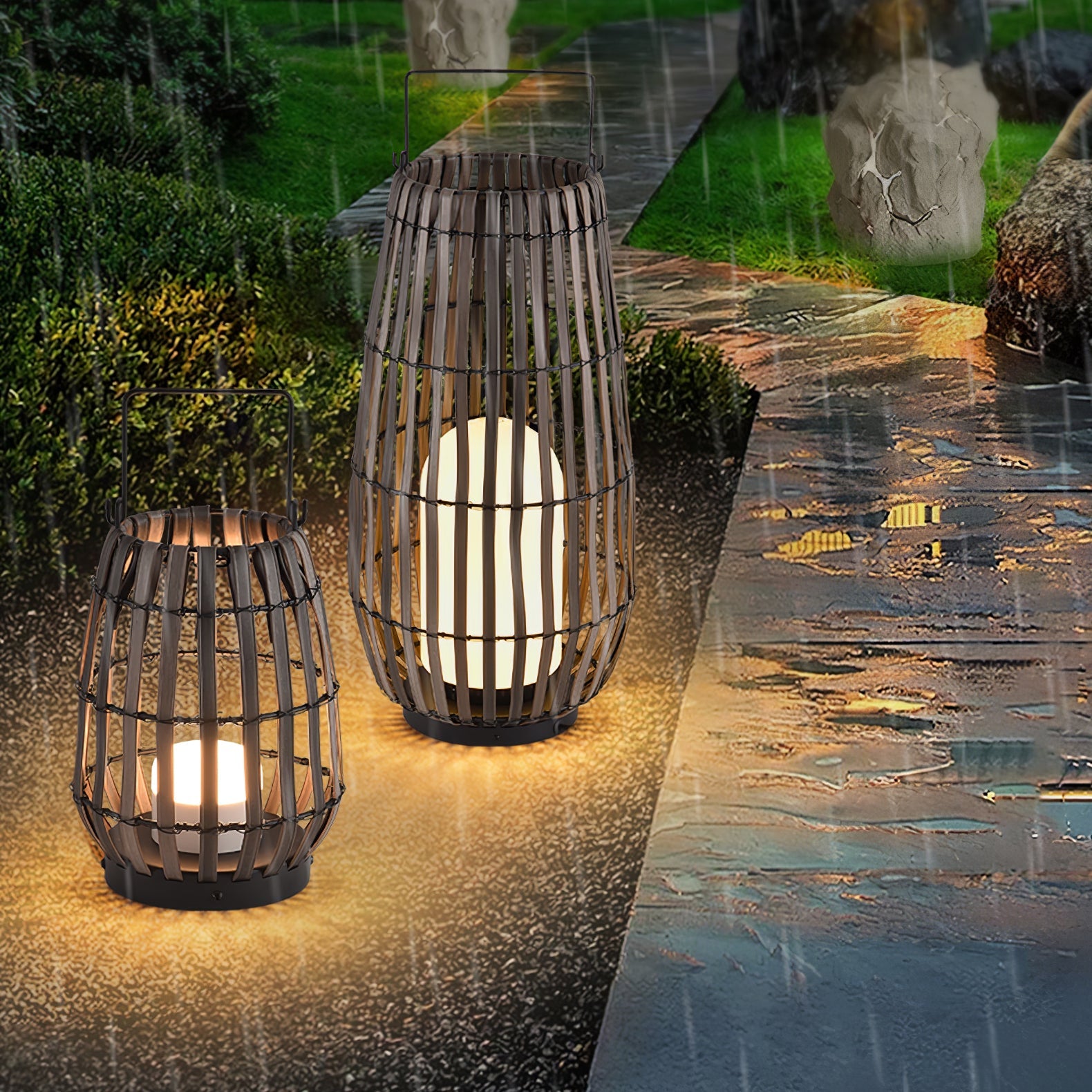 Tropic Braid Lantern Outdoor Lamp - Blowlighting