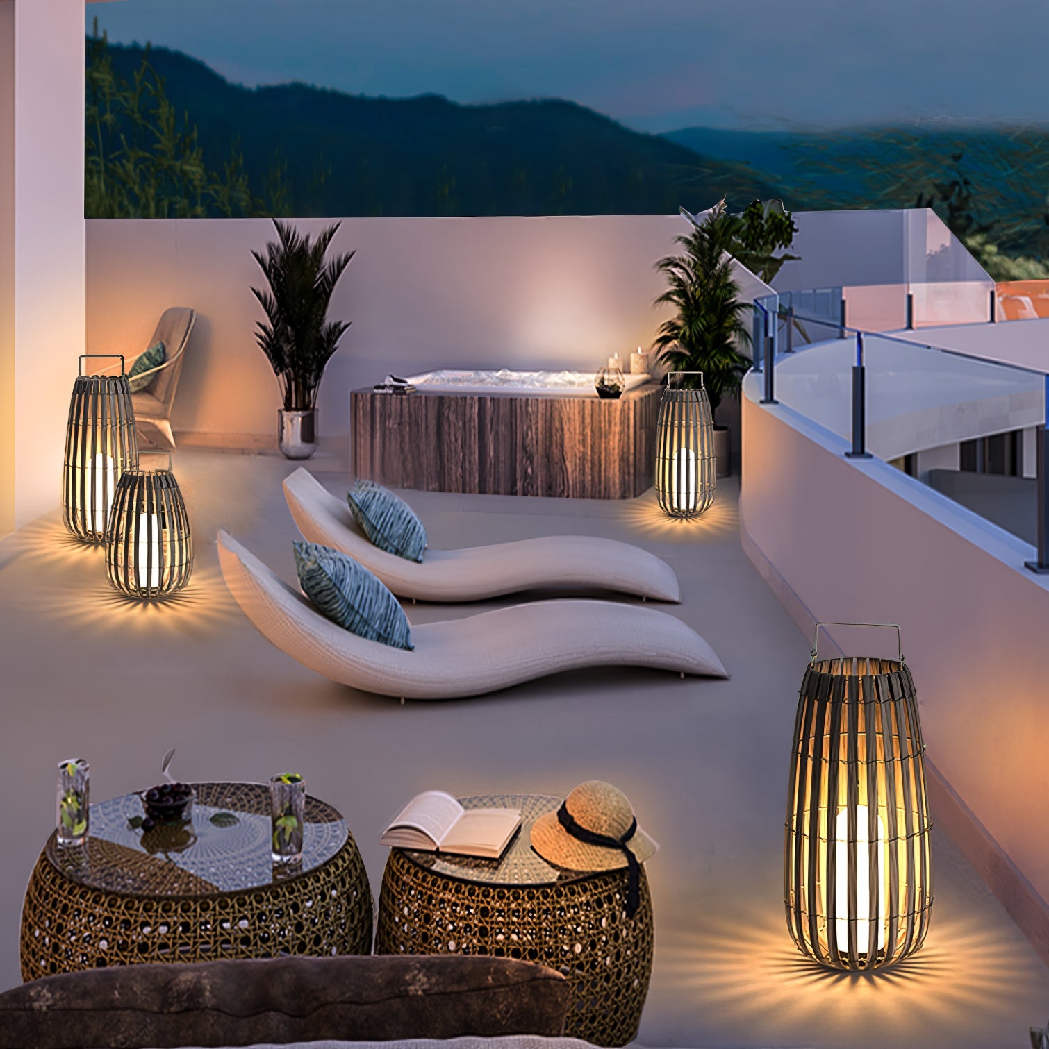 Tropic Braid Lantern Outdoor Lamp - Blowlighting