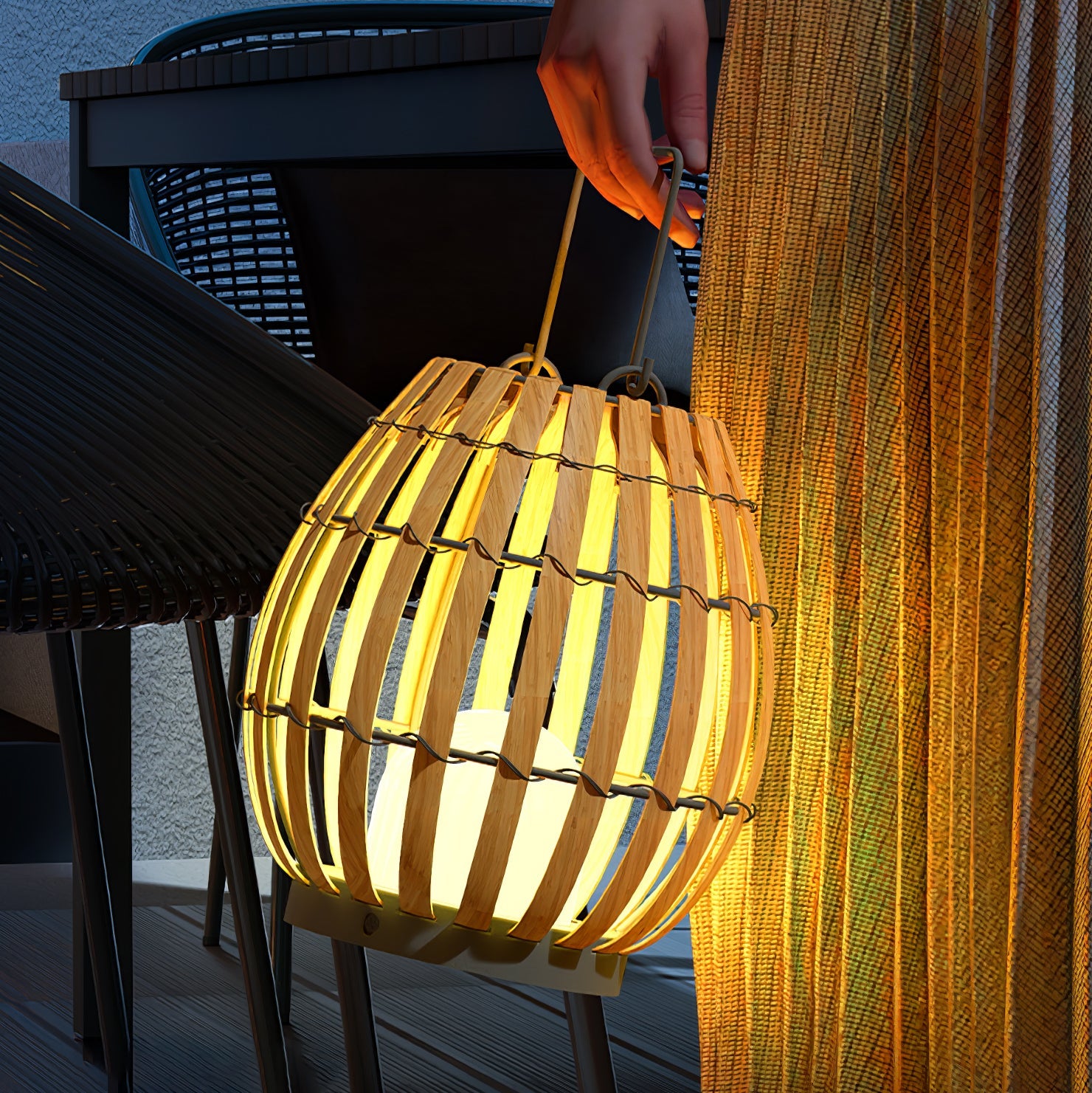 Tropic Braid Lantern Outdoor Lamp - Blowlighting