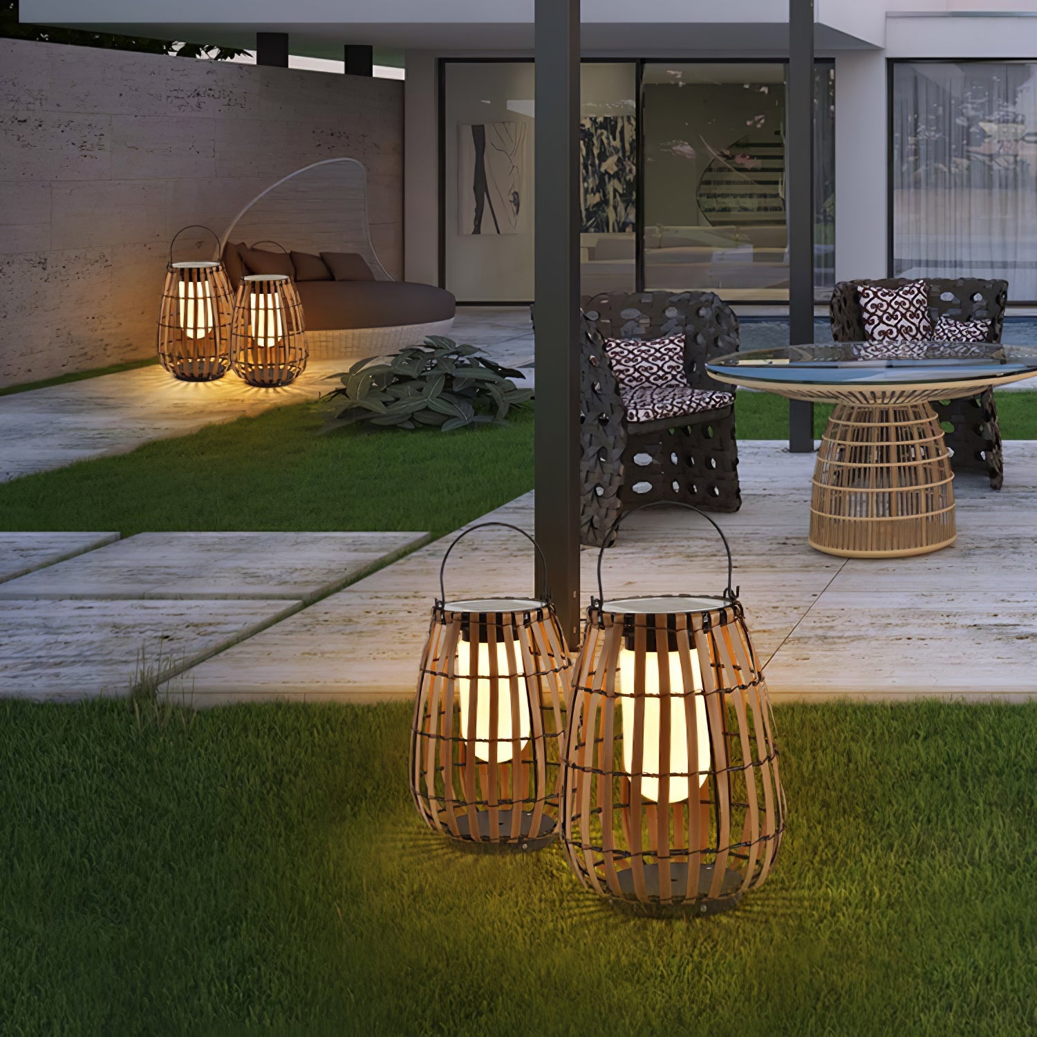 Tropic Braid Lantern Outdoor Lamp - Blowlighting