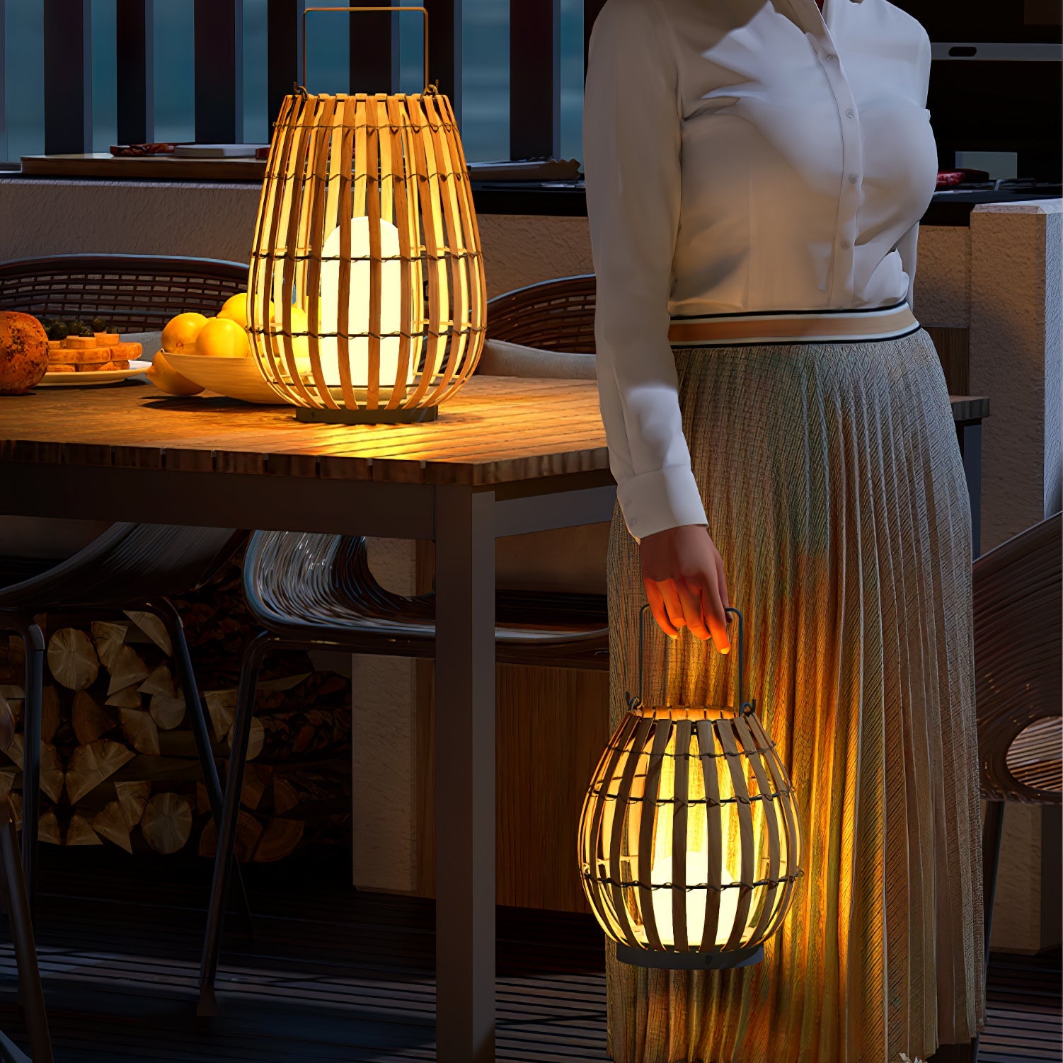 Tropic Braid Lantern Outdoor Lamp - Blowlighting