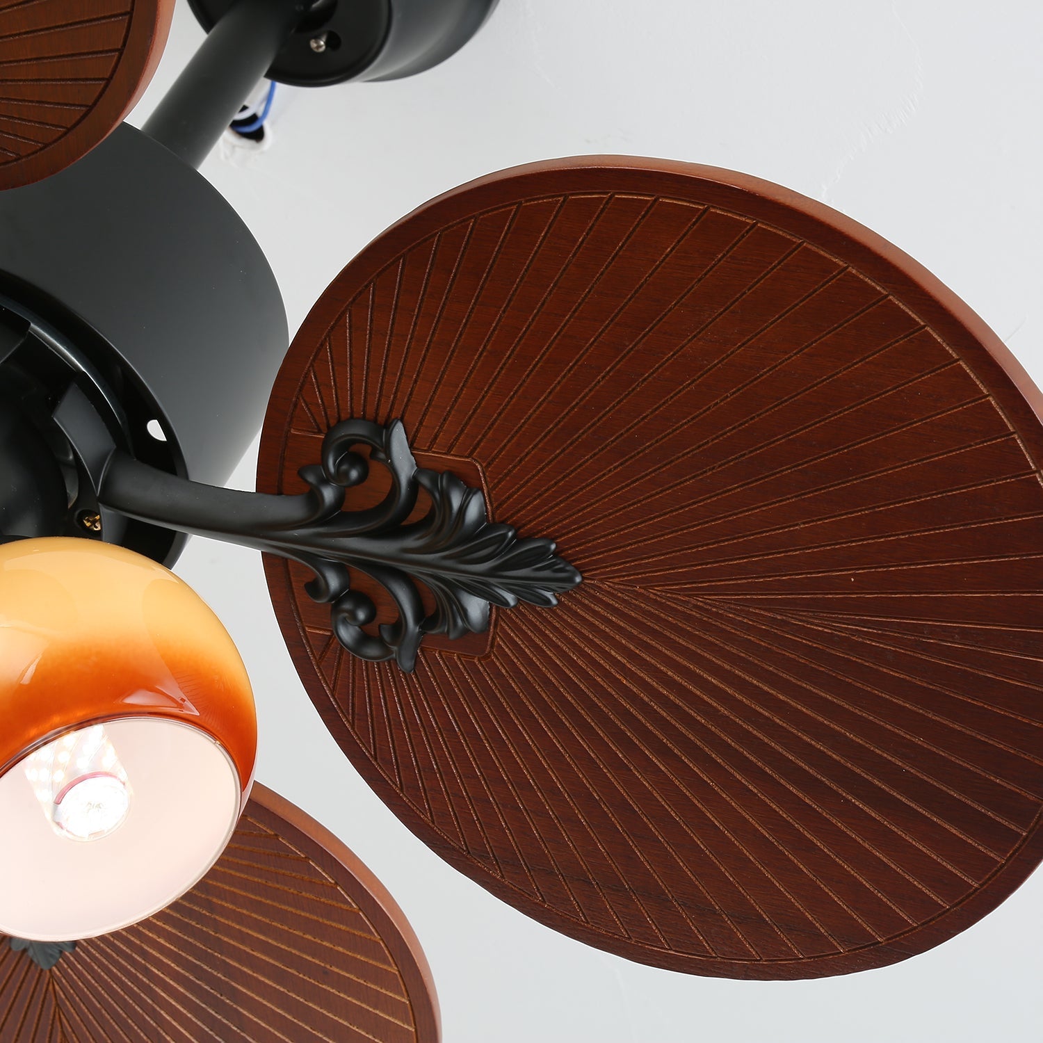Solara Tropical Glass Ceiling Fan Light - Blowlighting