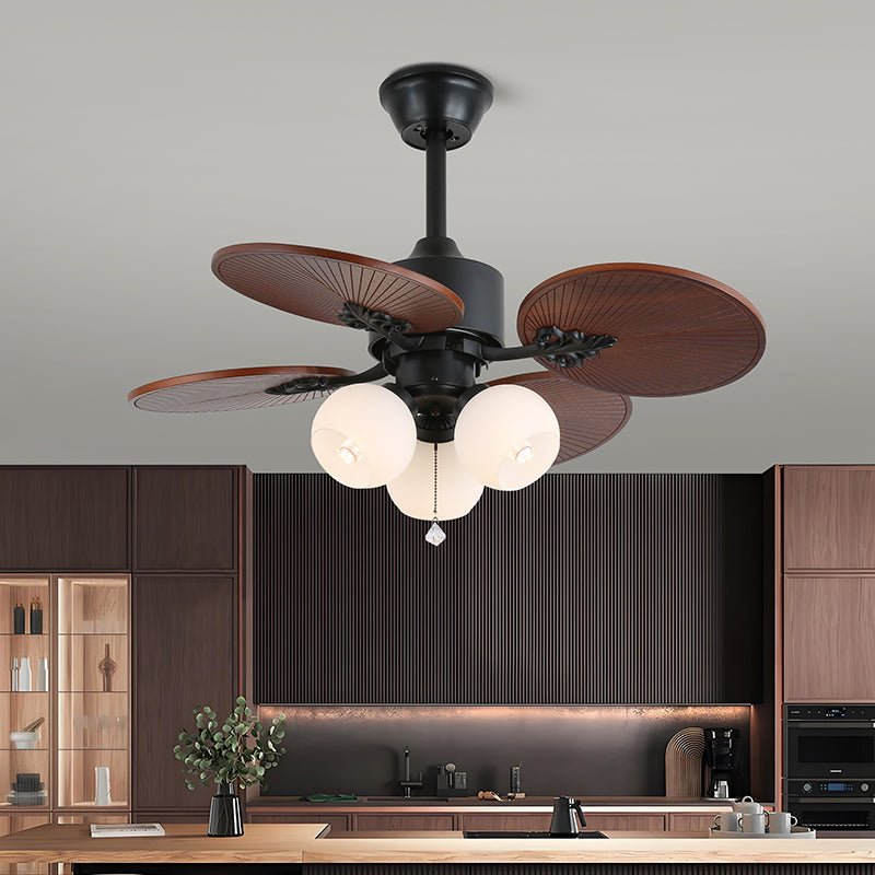 Solara Tropical Glass Ceiling Fan Light - Blowlighting
