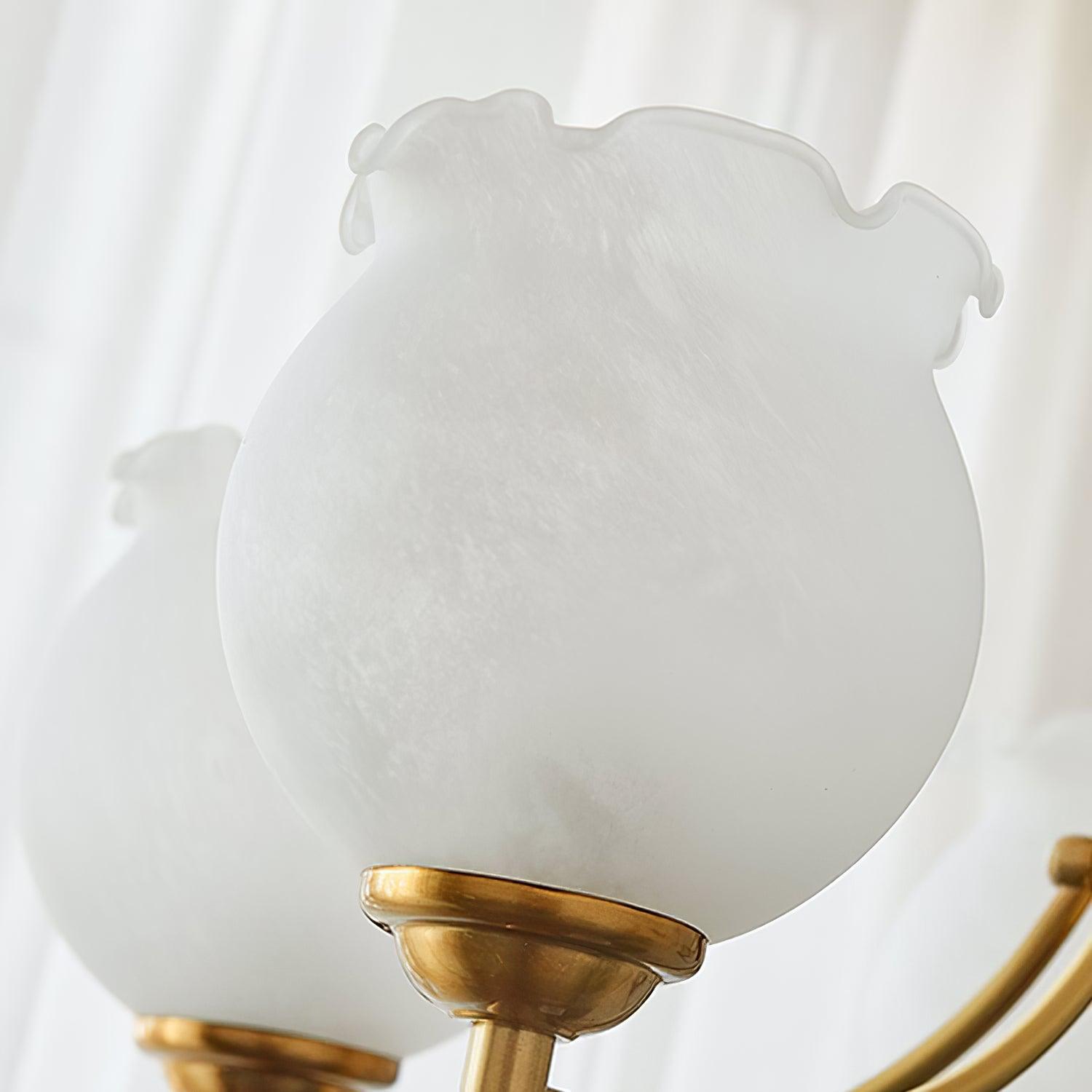 Tulips Glass Wood Chandelier - Blowlighting
