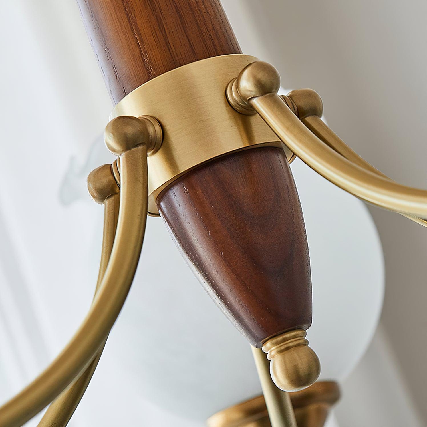 Tulips Glass Wood Chandelier - Blowlighting