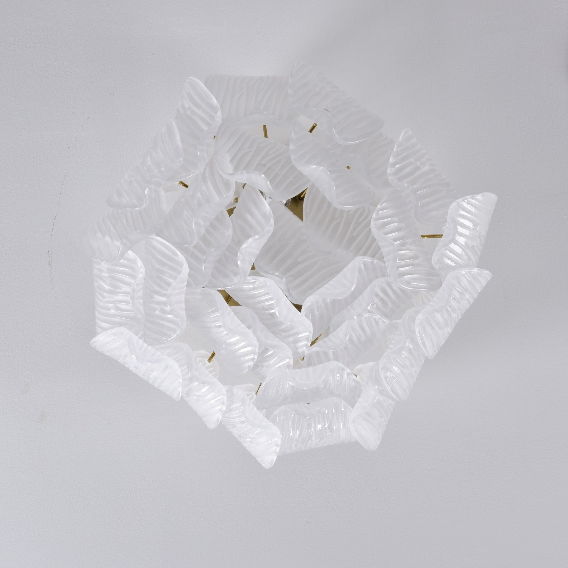 Aurora Ceiling Lamp Murano Petal Hand-Blown Glass Flushmount - Blowlighting