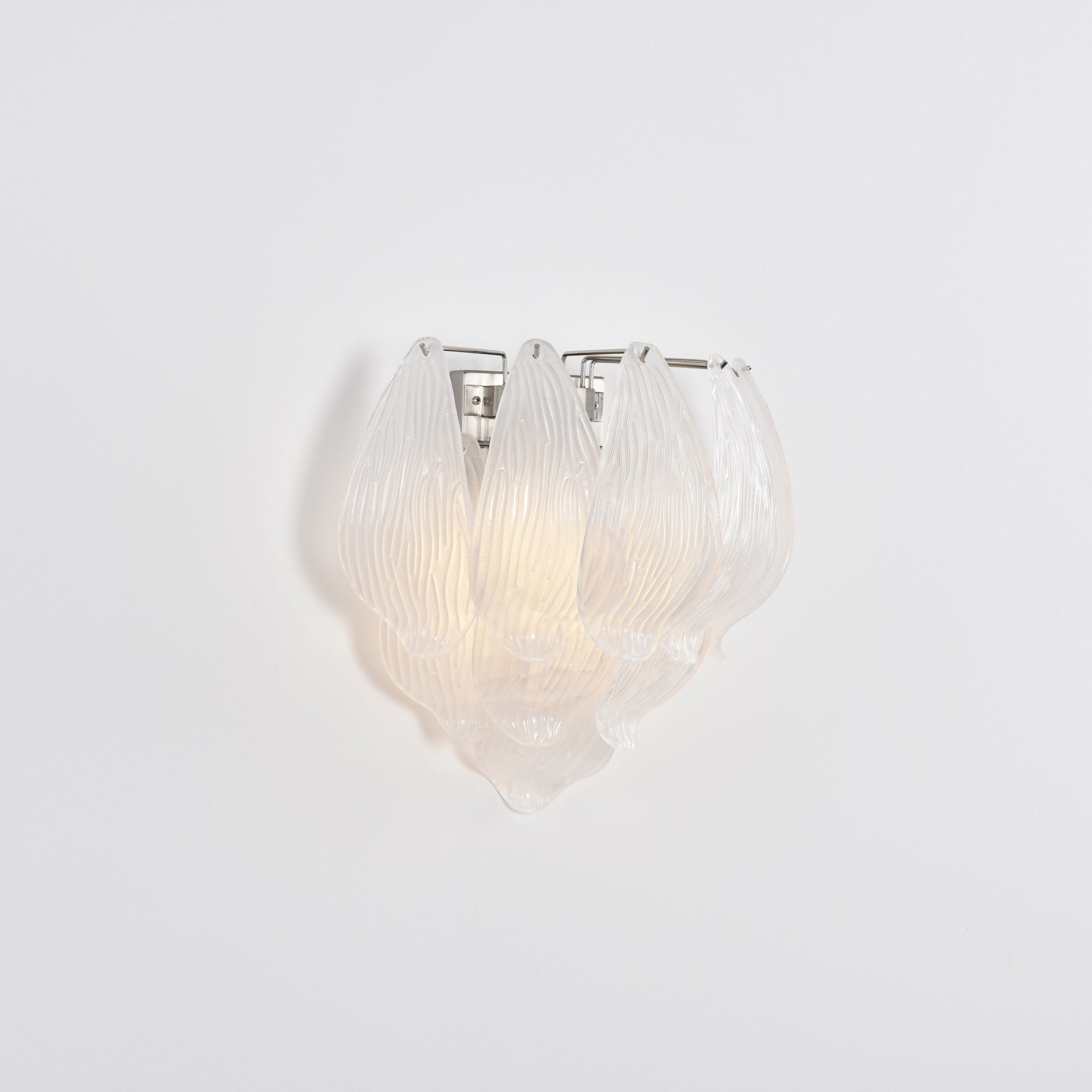 Aurora Wall Lamp Murano Glass Petal Frosted Cascading - Blowlighting