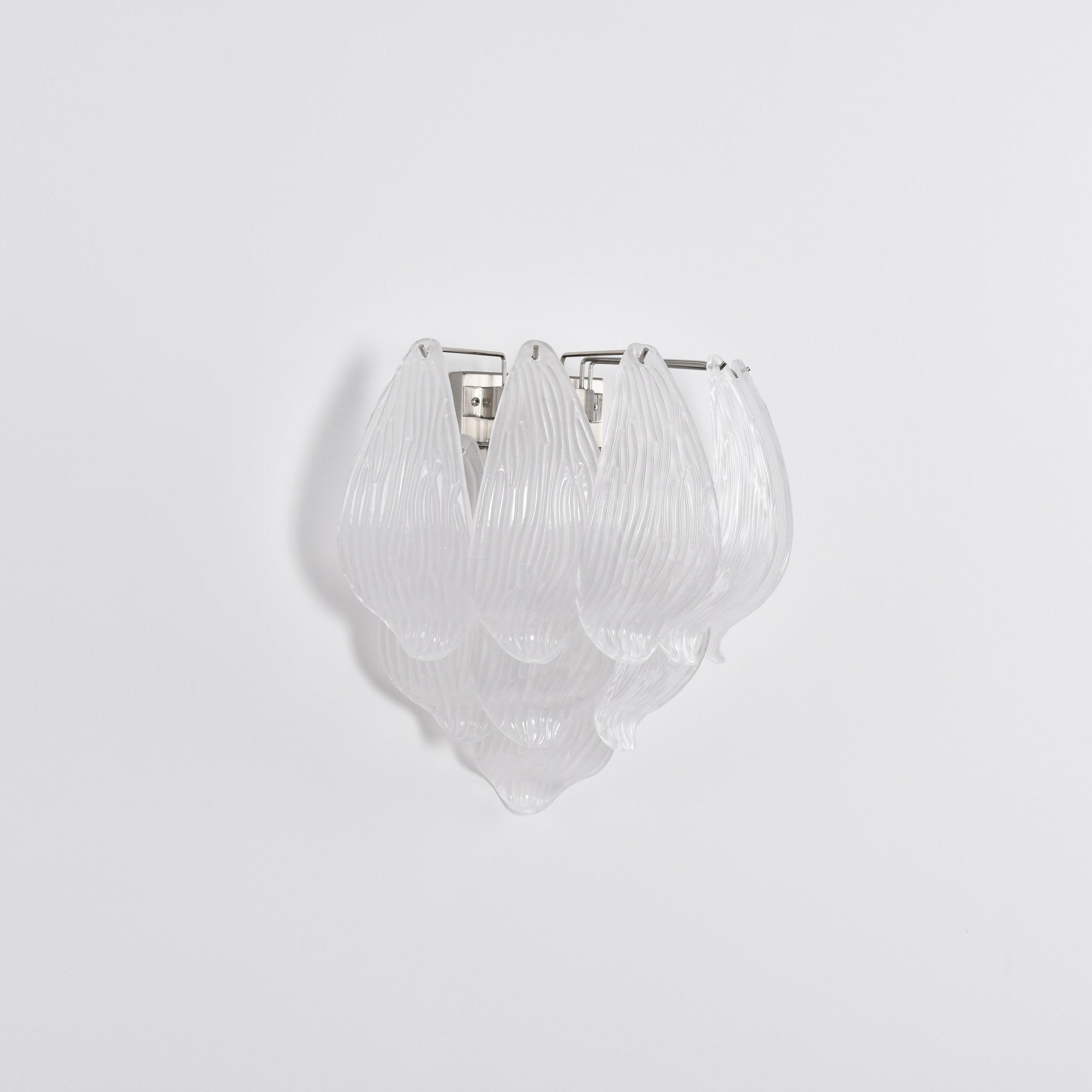 Aurora Wall Lamp Murano Glass Petal Frosted Cascading - Blowlighting