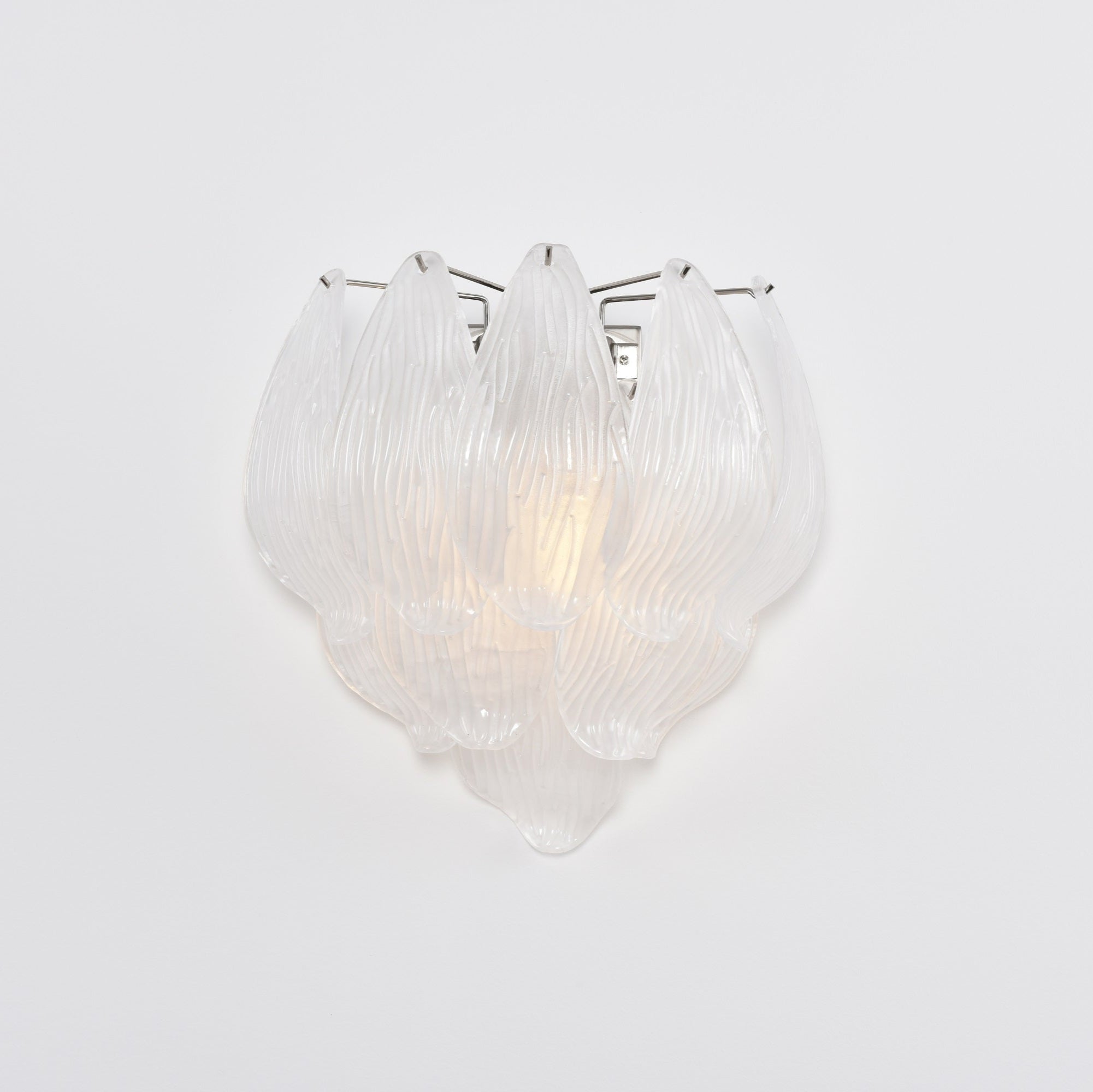 Aurora Wall Lamp Murano Glass Petal Frosted Cascading - Blowlighting