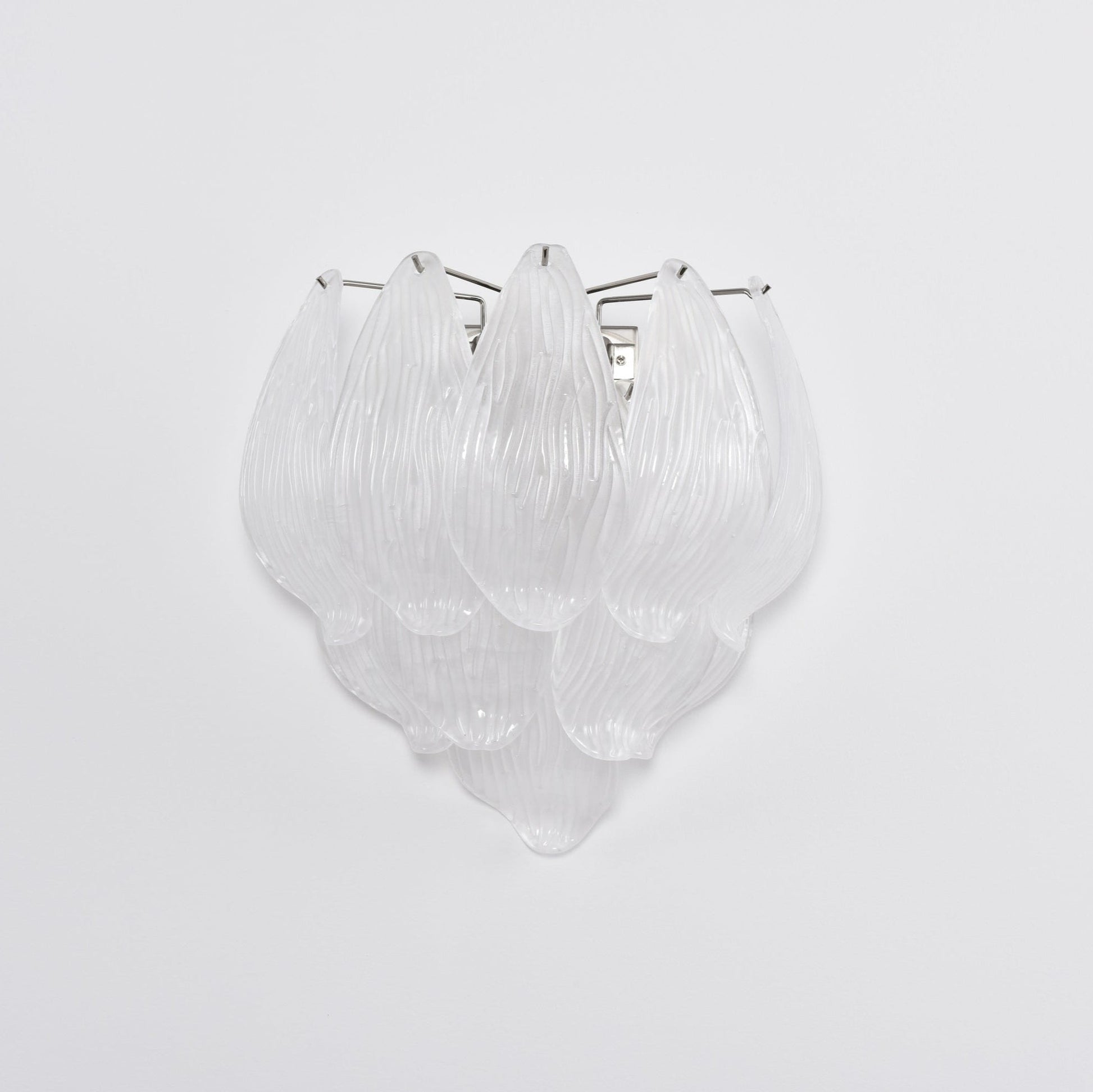 Aurora Wall Lamp Murano Glass Petal Frosted Cascading - Blowlighting