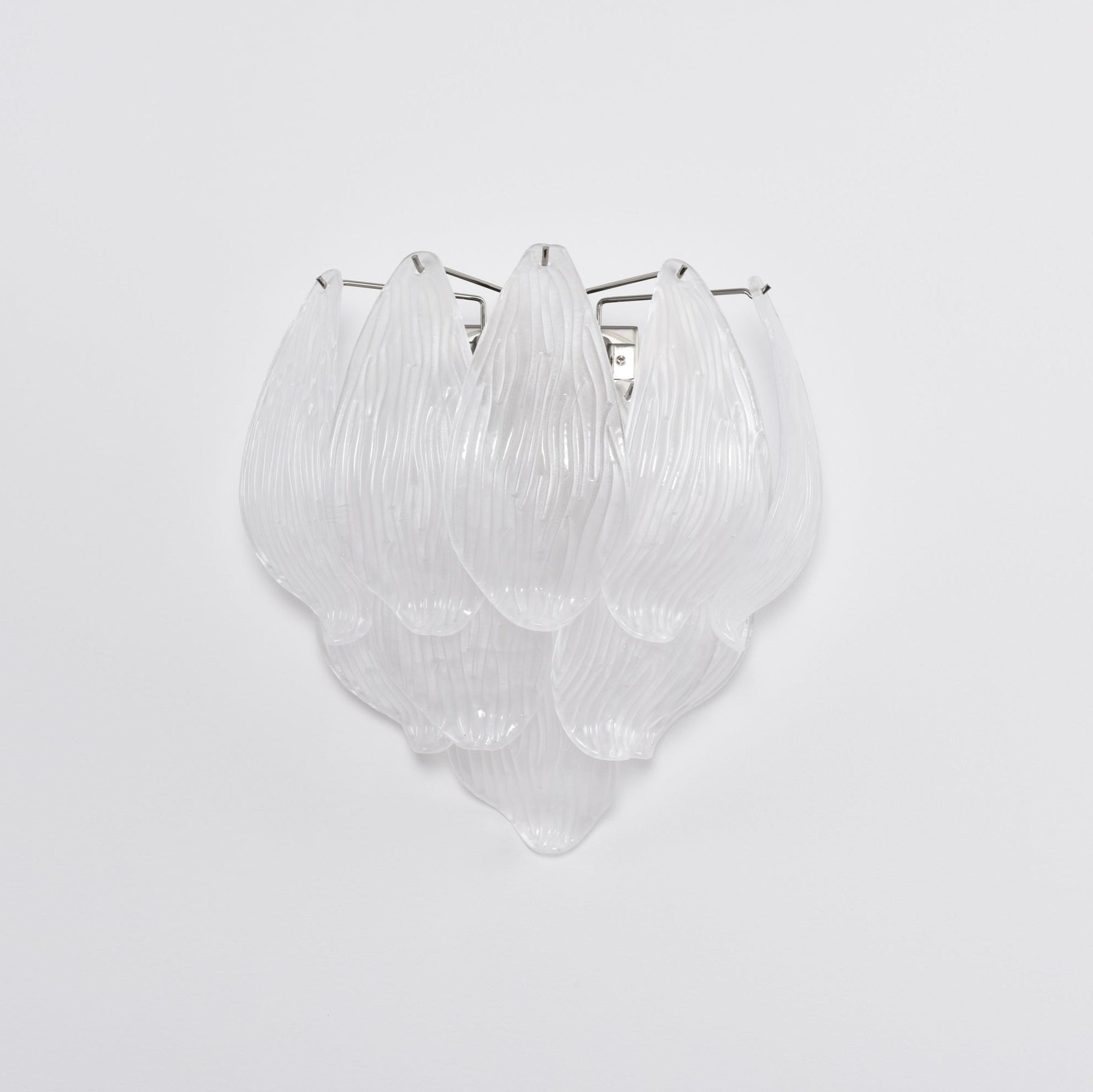 Aurora Wall Lamp Murano Glass Petal Frosted Cascading - Blowlighting