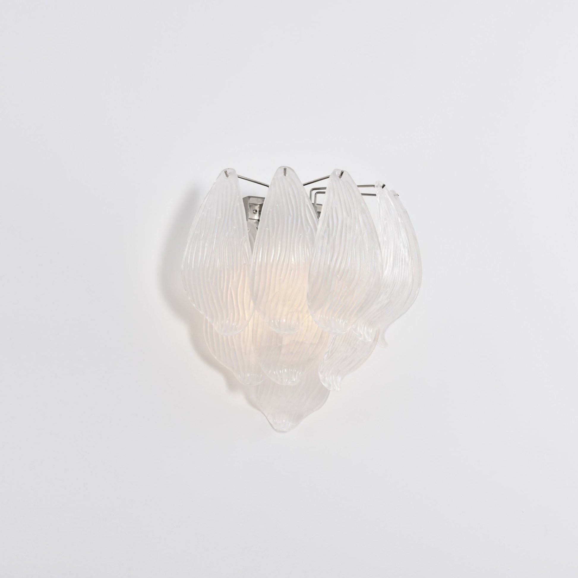 Aurora Wall Lamp Murano Glass Petal Frosted Cascading - Blowlighting