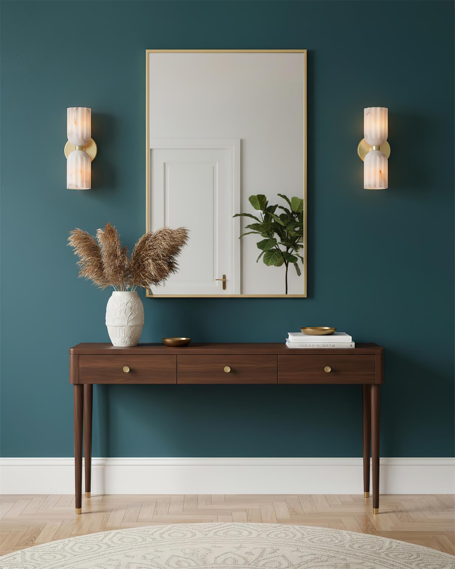 Tulum Art Deco Alabaster Wall Light