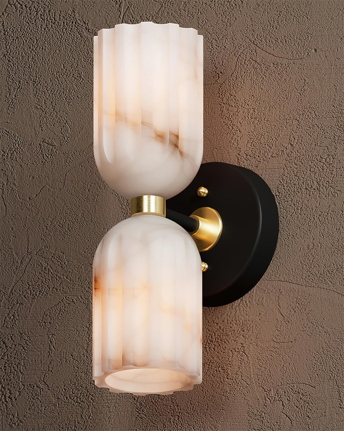 Tulum Art Deco Alabaster Wall Light