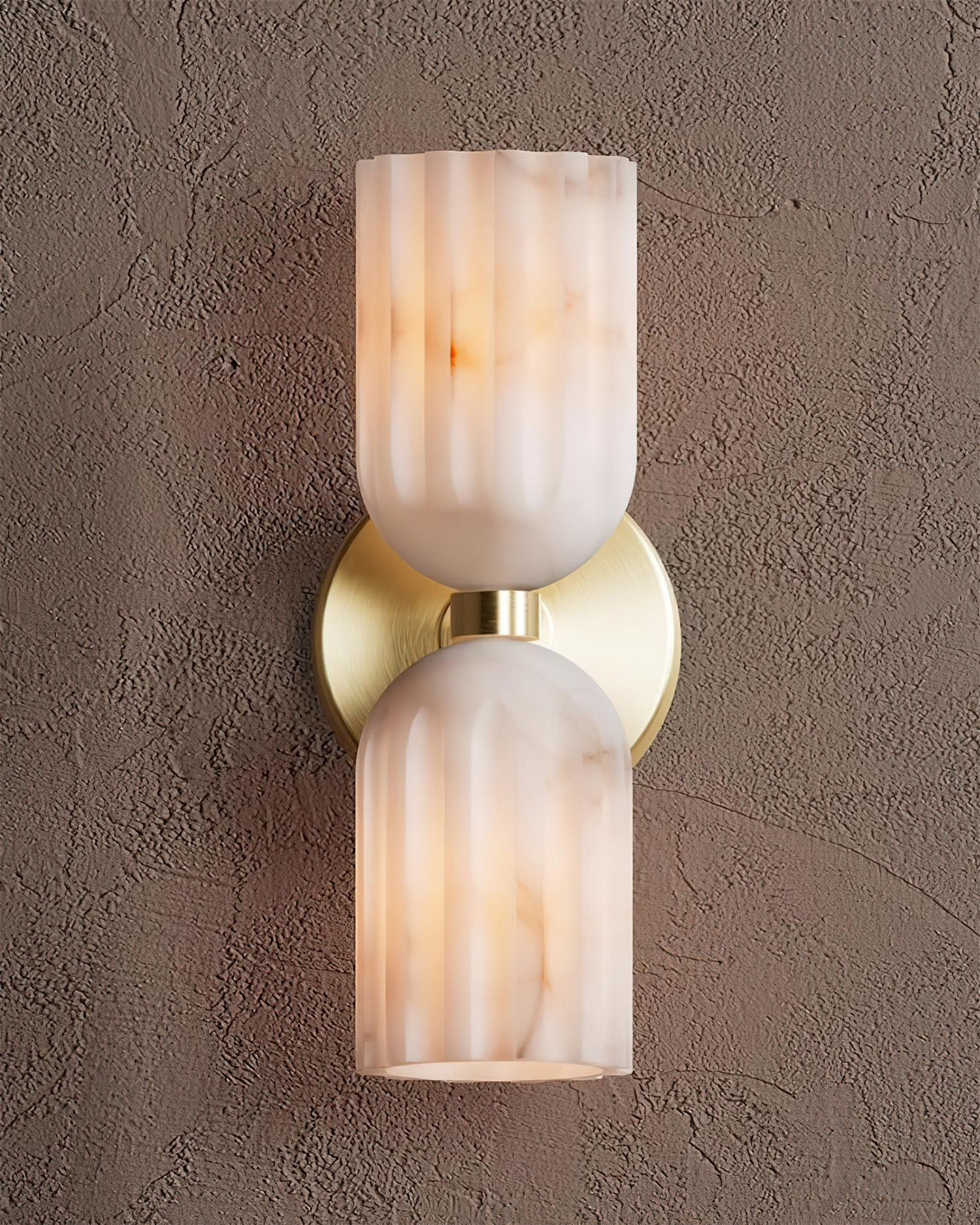 Tulum Art Deco Alabaster Wall Light