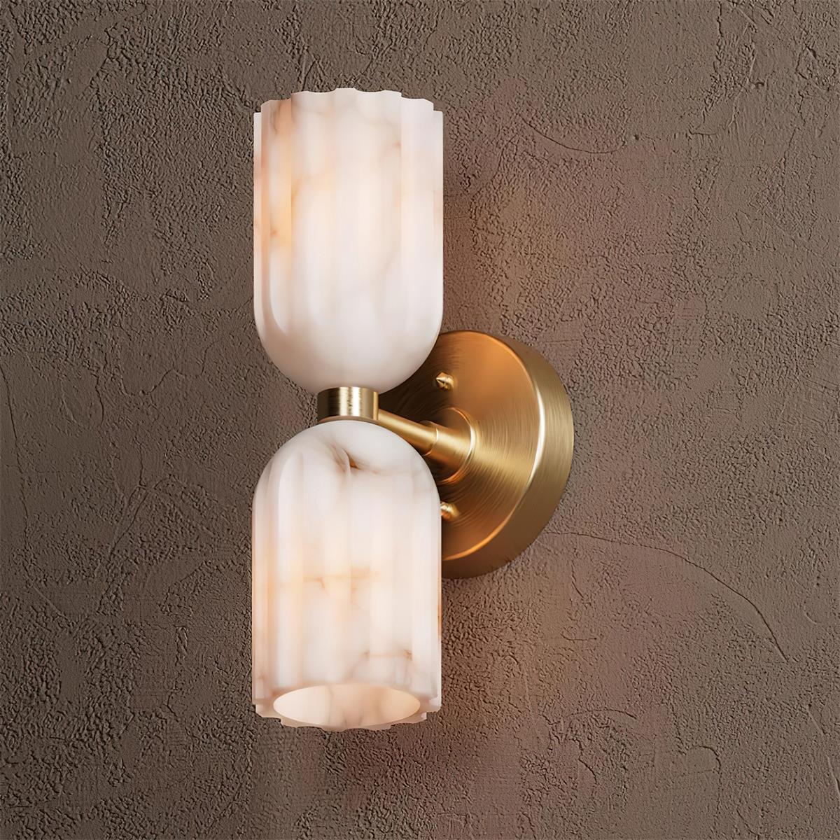 Tulum Art Deco Alabaster Wall Light