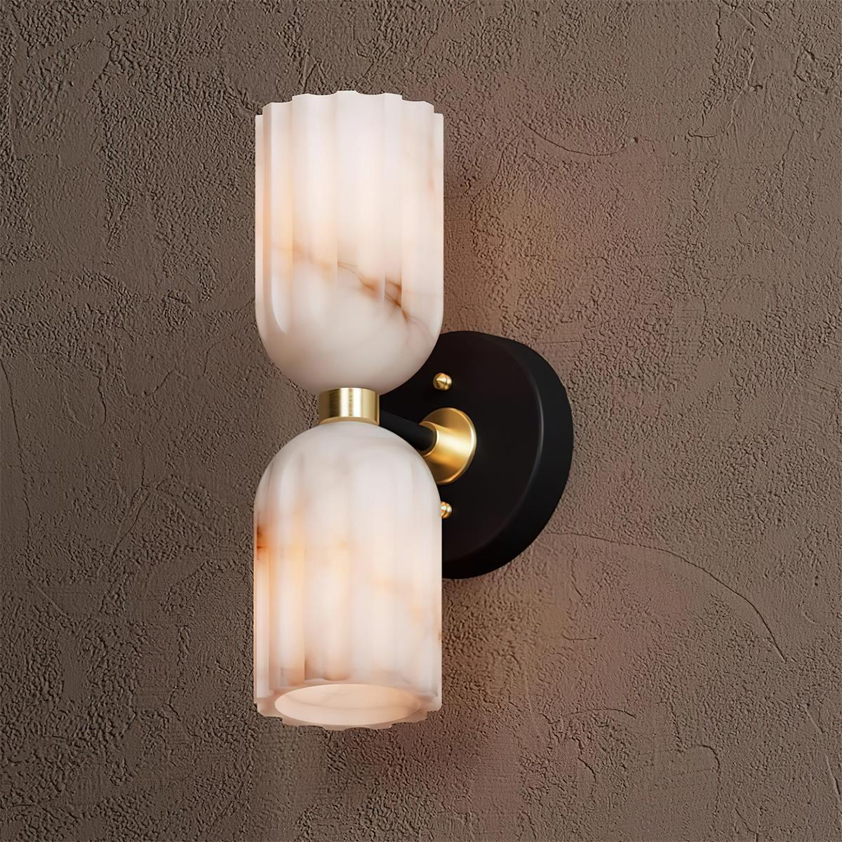 Tulum Art Deco Alabaster Wall Light