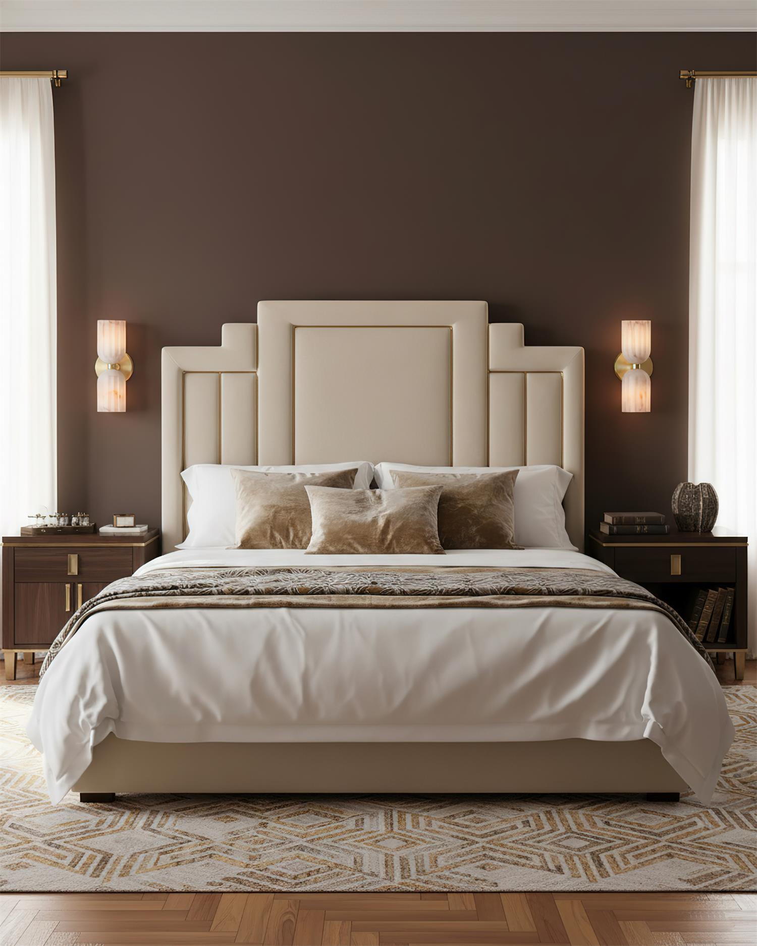 Tulum Art Deco Alabaster Wall Light