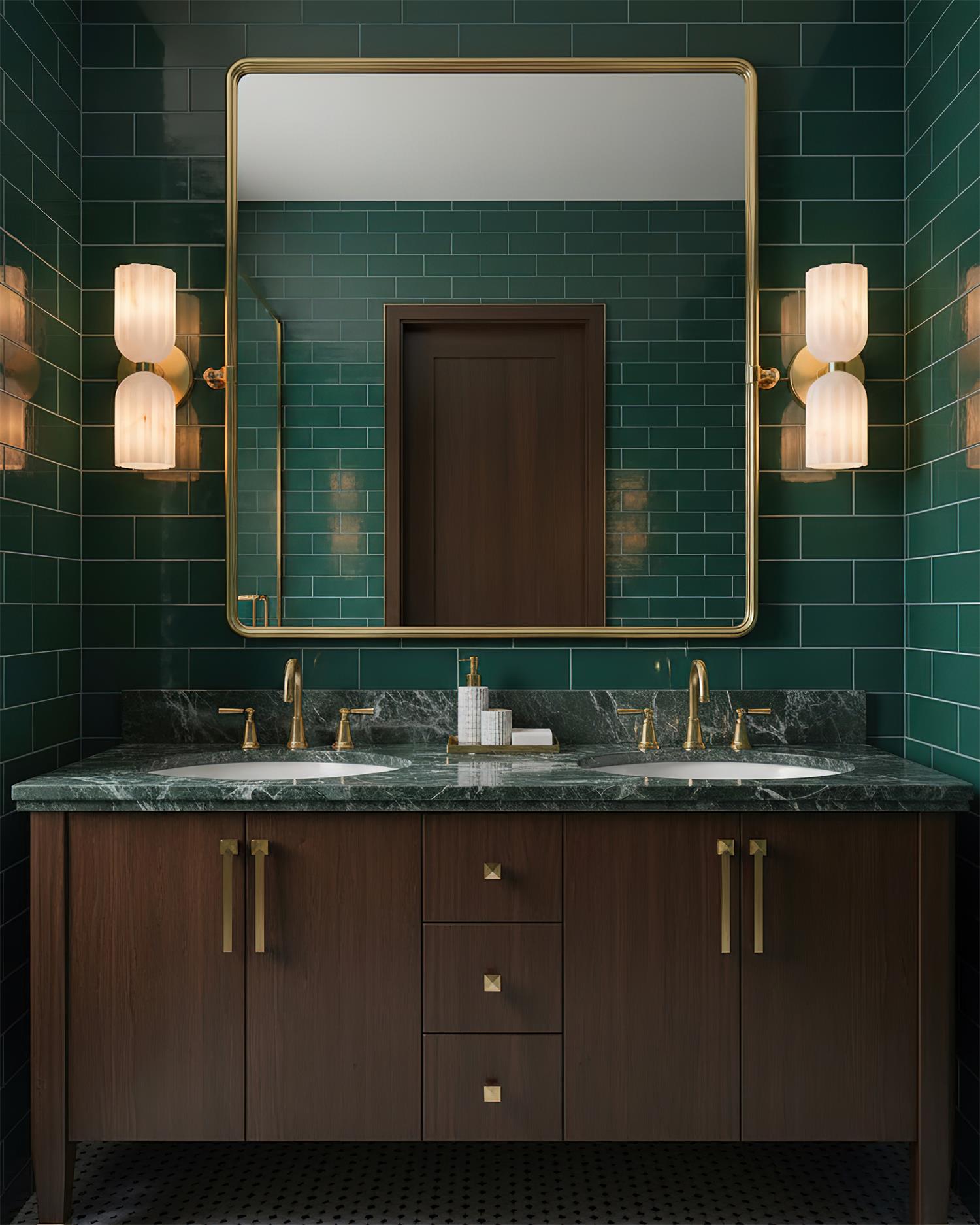 Tulum Art Deco Alabaster Wall Light