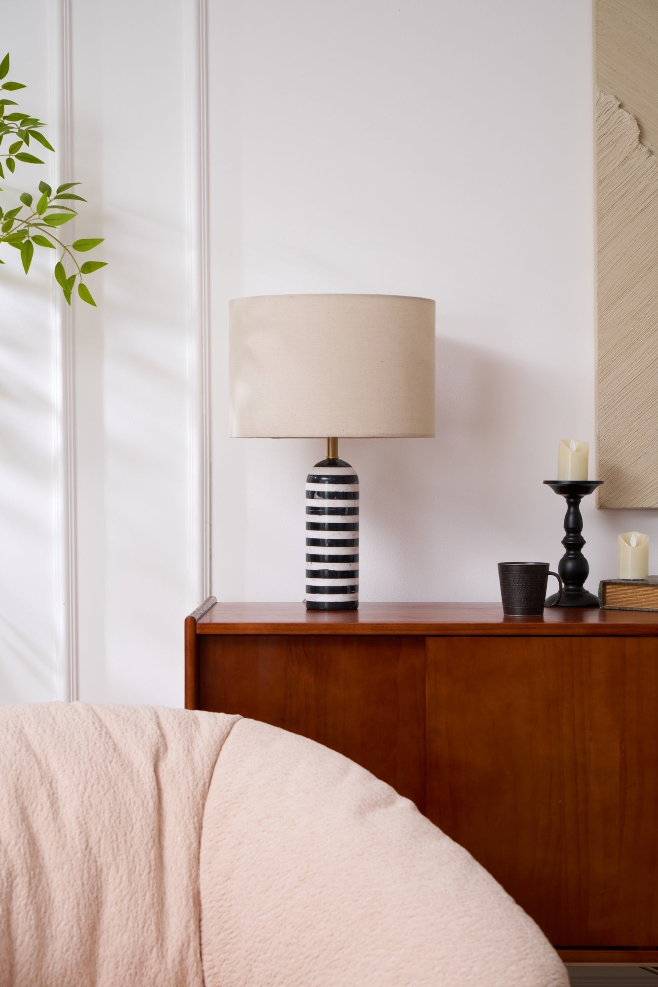 Tuxedo Marble Table Lamp - Blowlighting