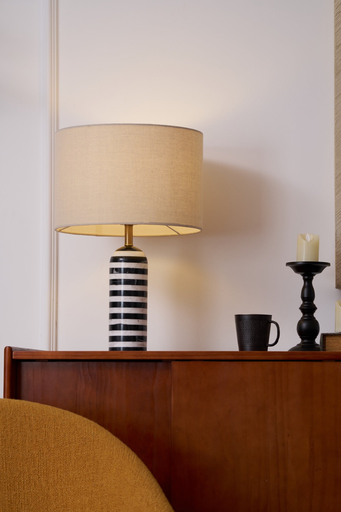 Tuxedo Marble Table Lamp - Blowlighting